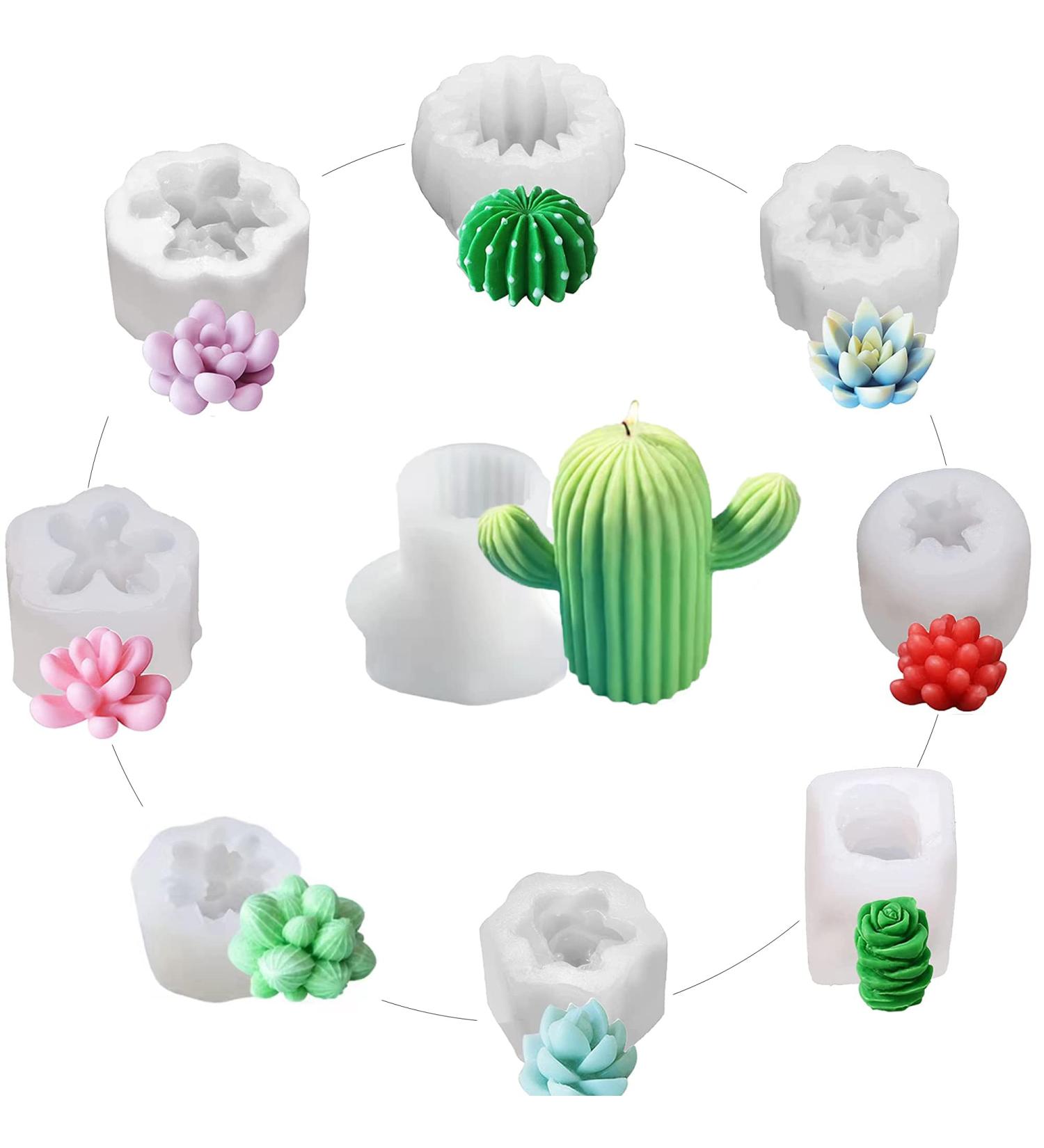 Navani Succulent Silicone Mold - 9 Pcs Cactus Resin, Candle, Soap, Cake Decoration DIY Mold - Buy Online on GoSupps.com