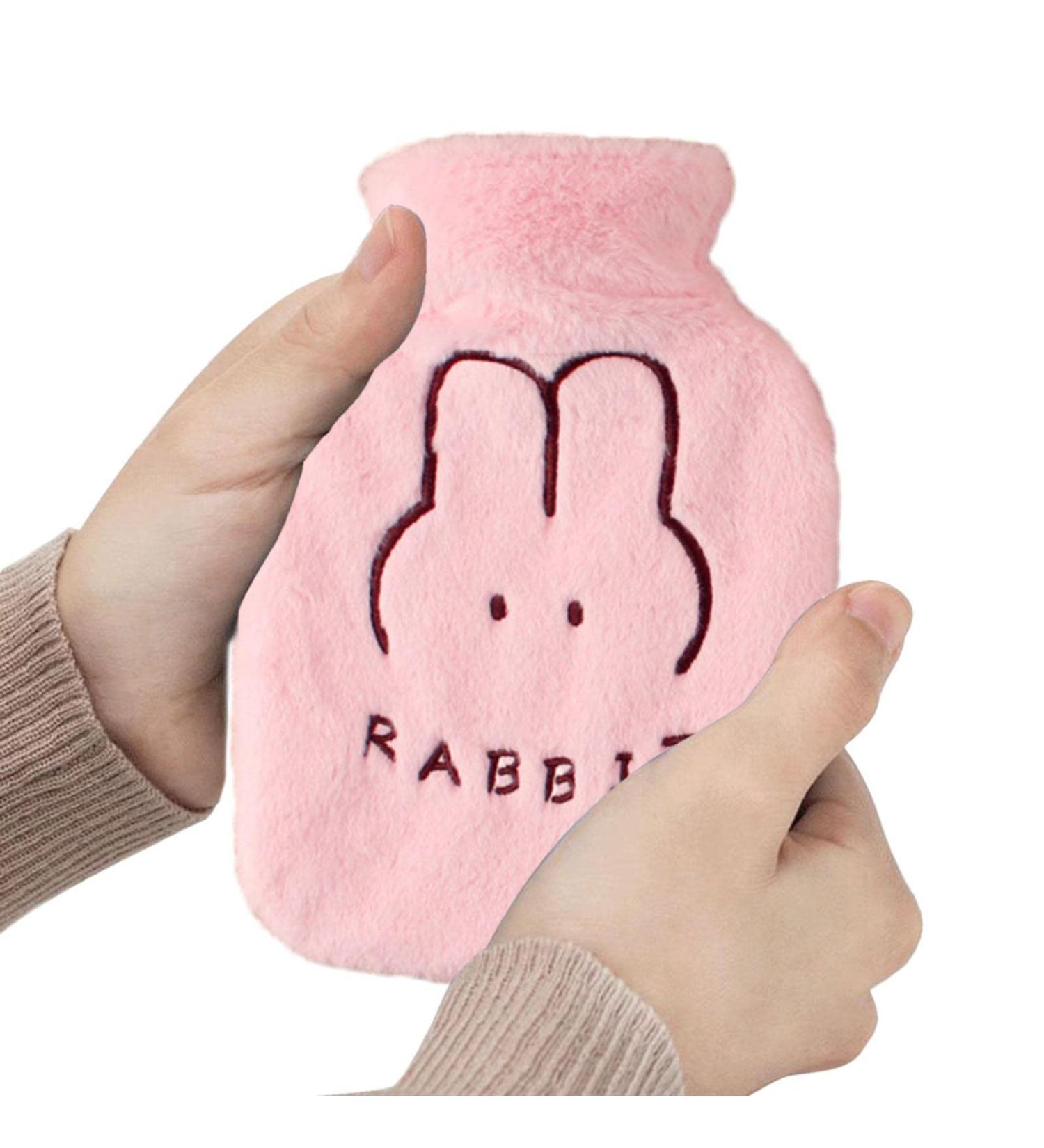 Large 1000ml Heat Bottle | Reusable Hot Water Bag with Plush Cover | Portable Warm Compress for Winter & Cold Weather | Ideal Hand & Foot Warmer - Buy Online on GoSupps.com