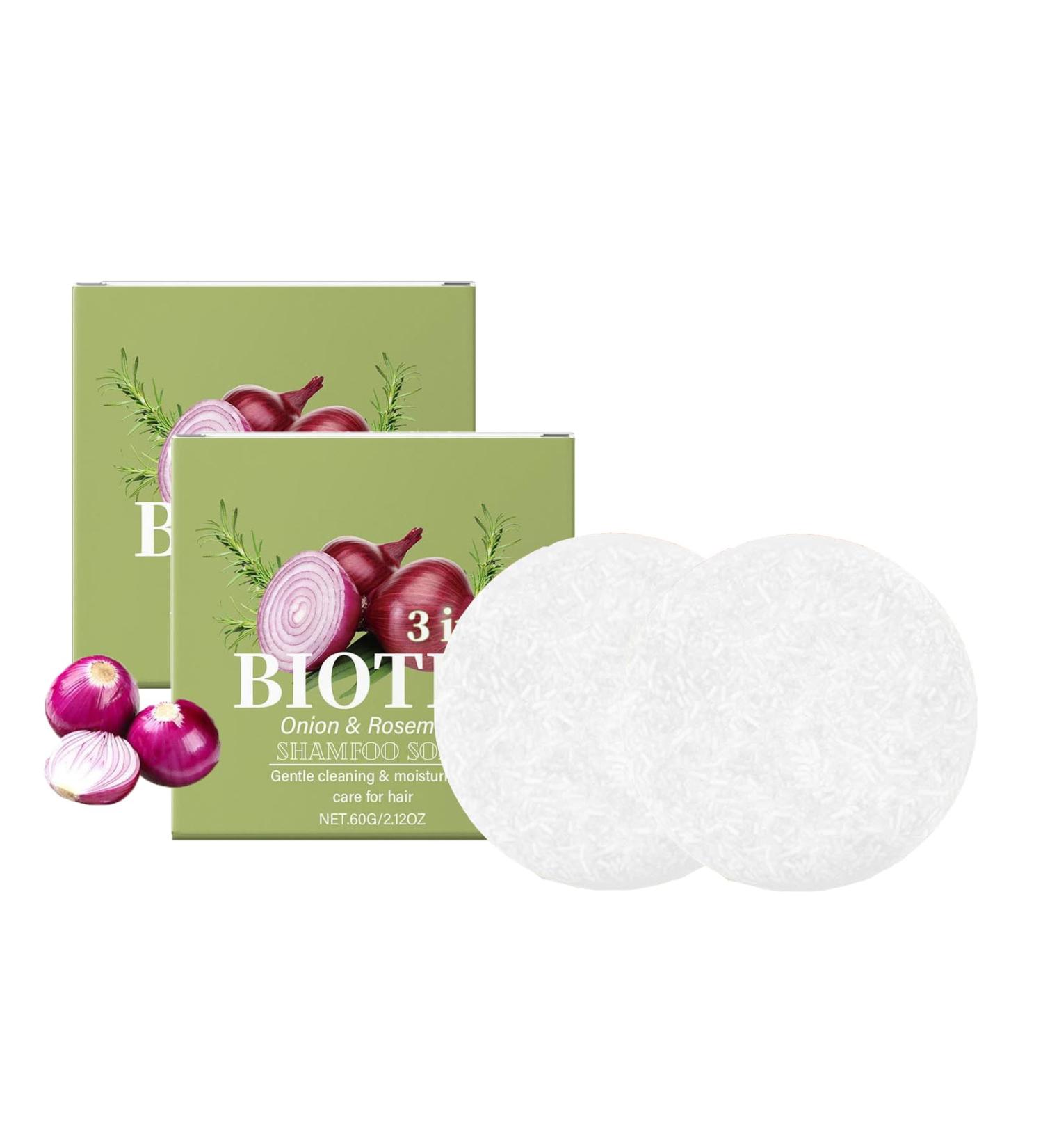  G n rique Shampoo Bar Onion Rosemary Shampoo Soap Rosemary Hair Soap For Hair Care Deep Cleansing And Hydration for All Hair Types Travel Size (2PC) - Buy Online on GoSupps.com