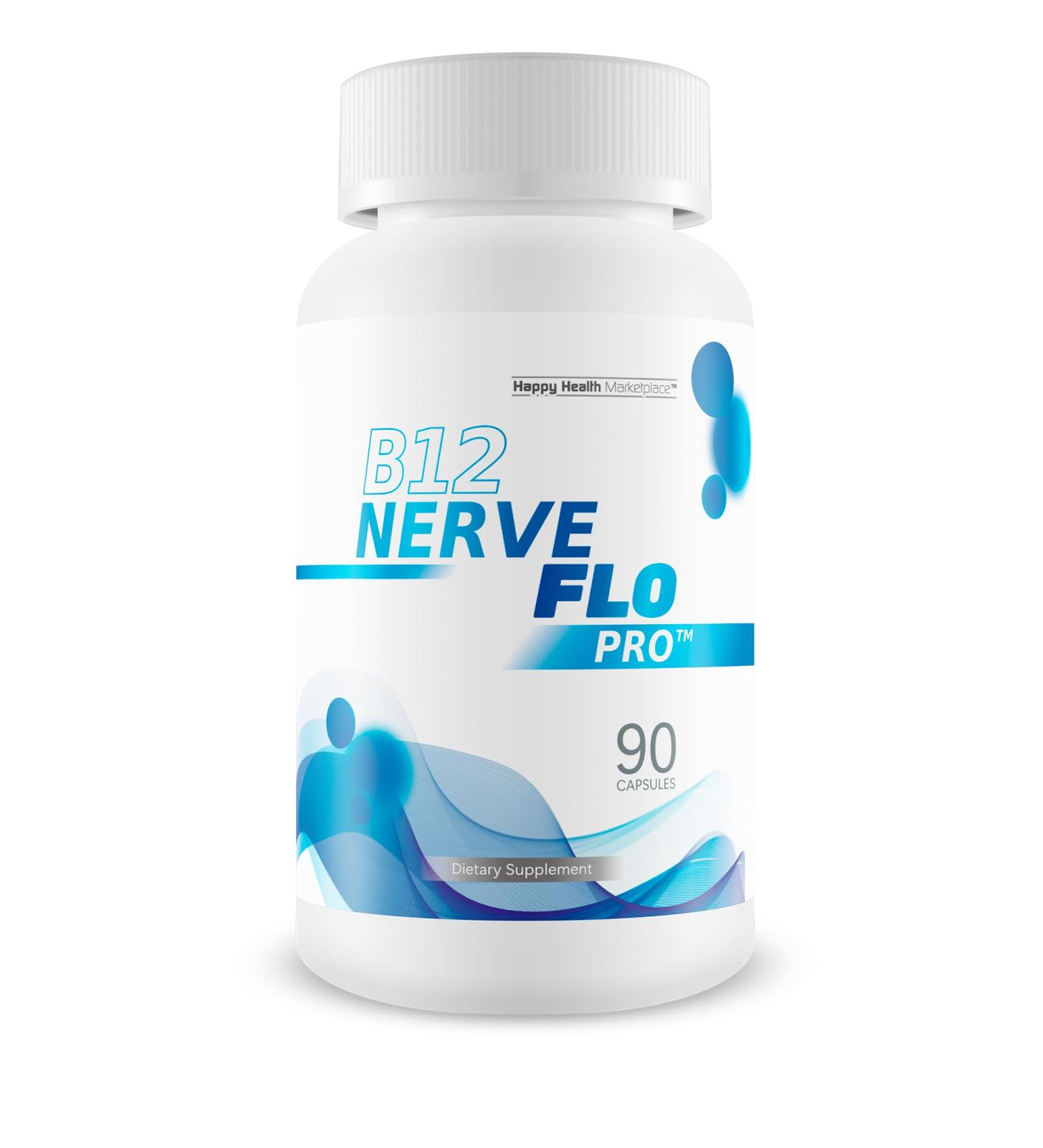 B12 Nerve Flo Pro - Our Best B12 Neuropathy Supplement - Nerve Damage Vitamins - Vitamin B12 Nerve Support Supplement - Magnesium for Muscles And Nerves - Repair Nerve Flow Okinawa Capsaicin Cayenne - Buy Online on GoSupps.com