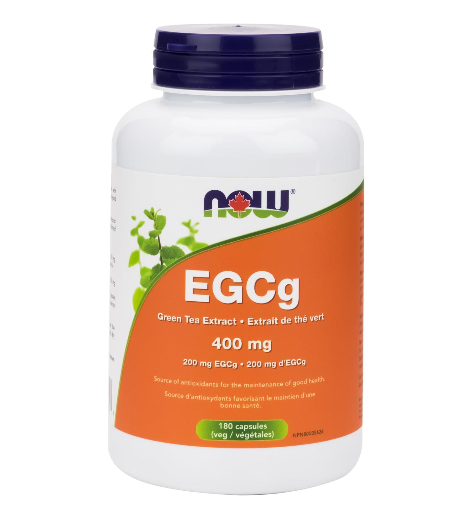 NOW Supplements EGCg GreenTea Ext 400mg (EGCg 200mg) Capsules 180 Count - Buy Online on GoSupps.com