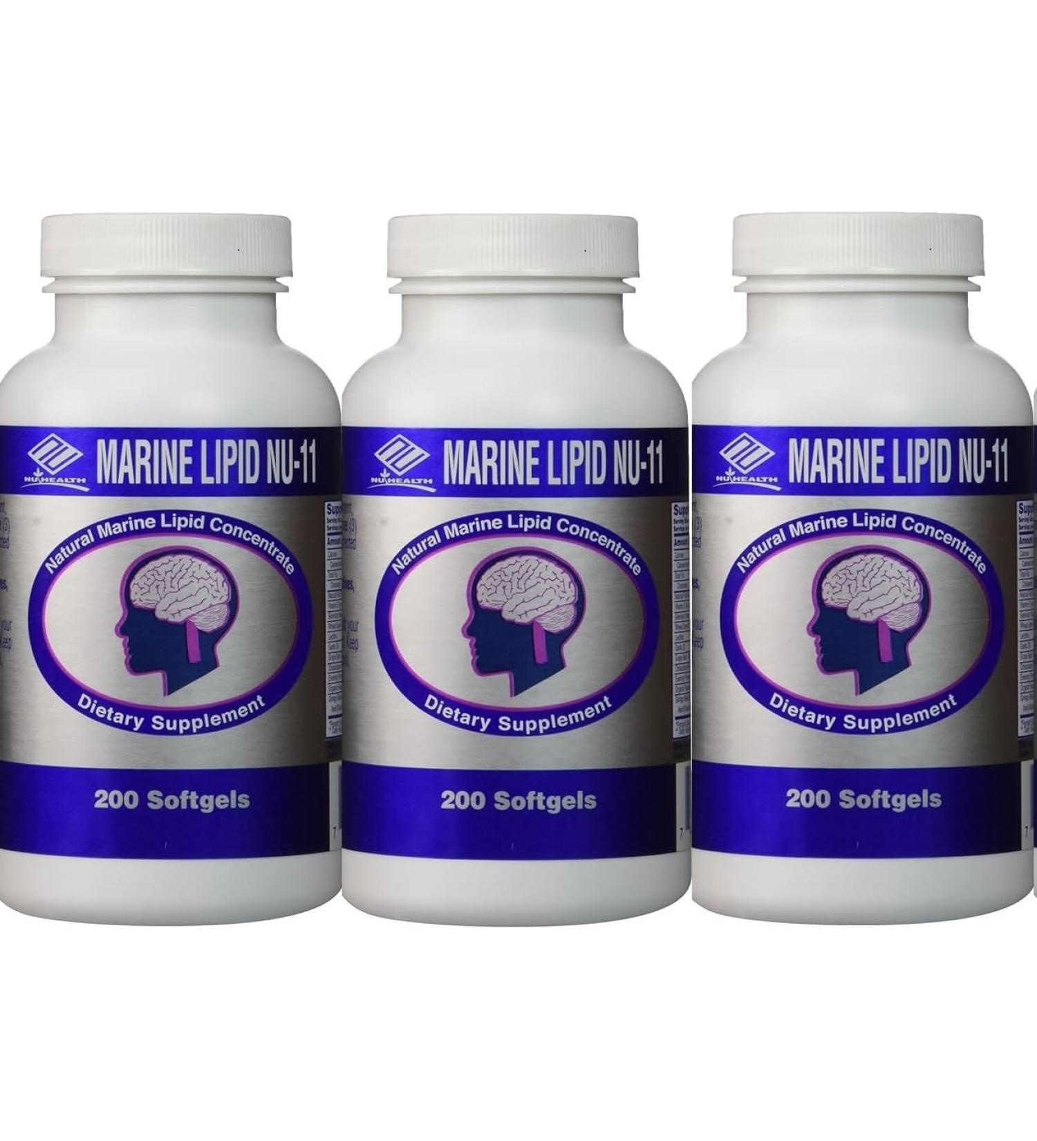 3 packs Marine Lipid NU-11 (200 Softgels) - Buy Online on GoSupps.com