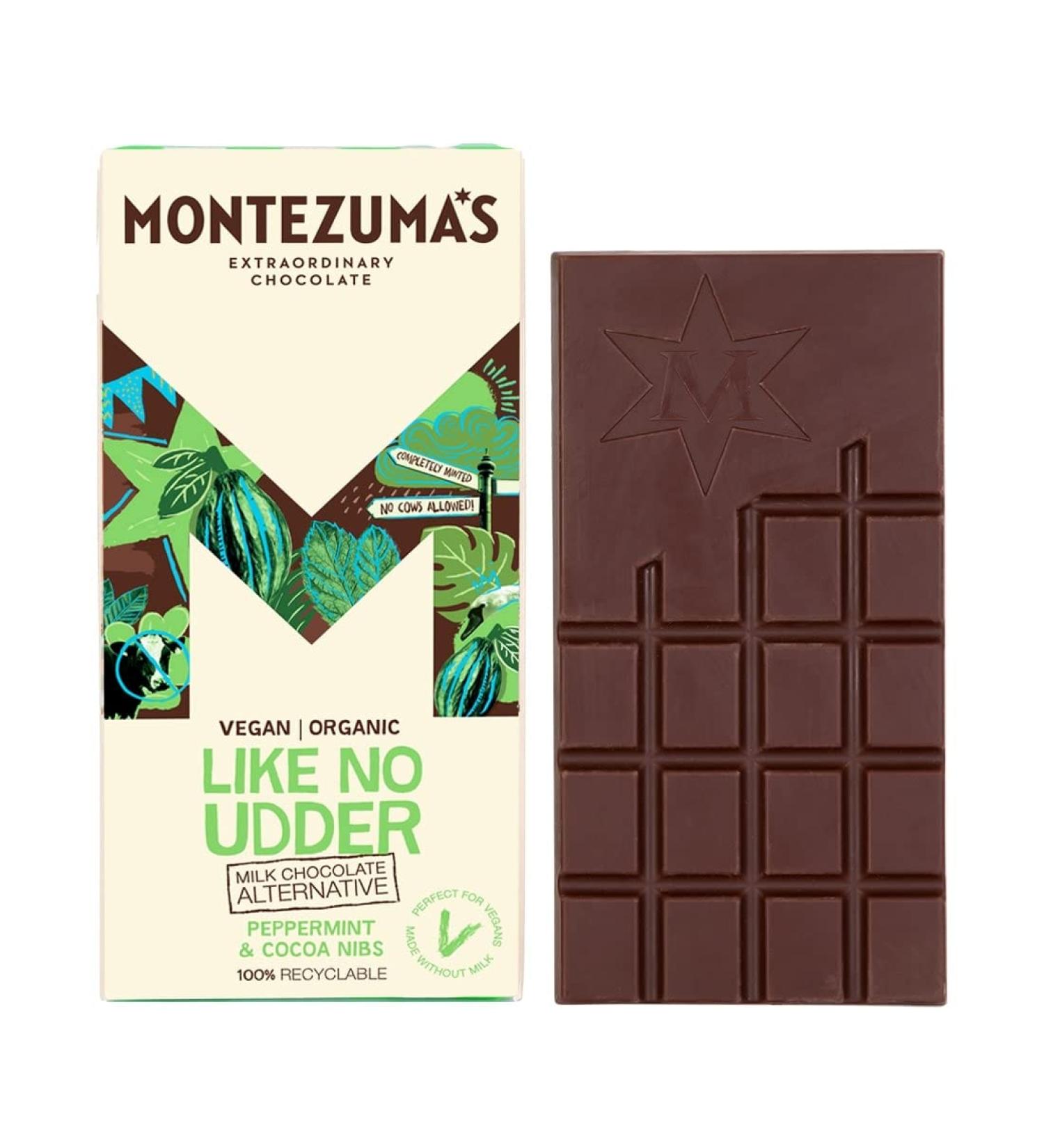 Montezuma's Like No Udder Peppermint and Cocoa Nibs 90 g