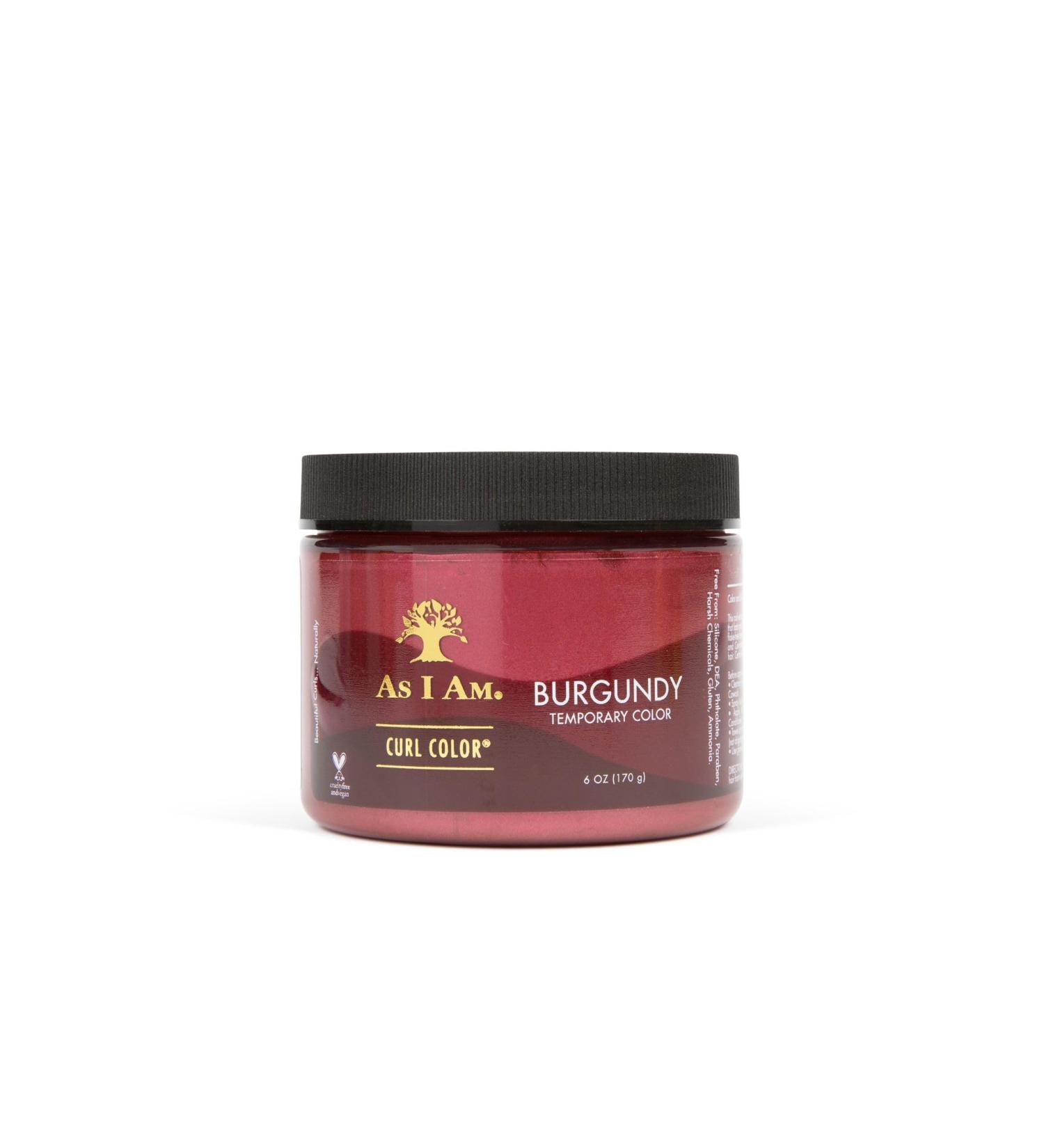 As I Am Curl Color Burgundy - 6oz - Vegan Temporary Hair Color & Curling Gel | Medium Hold | International Shipping - Buy Online on GoSupps.com