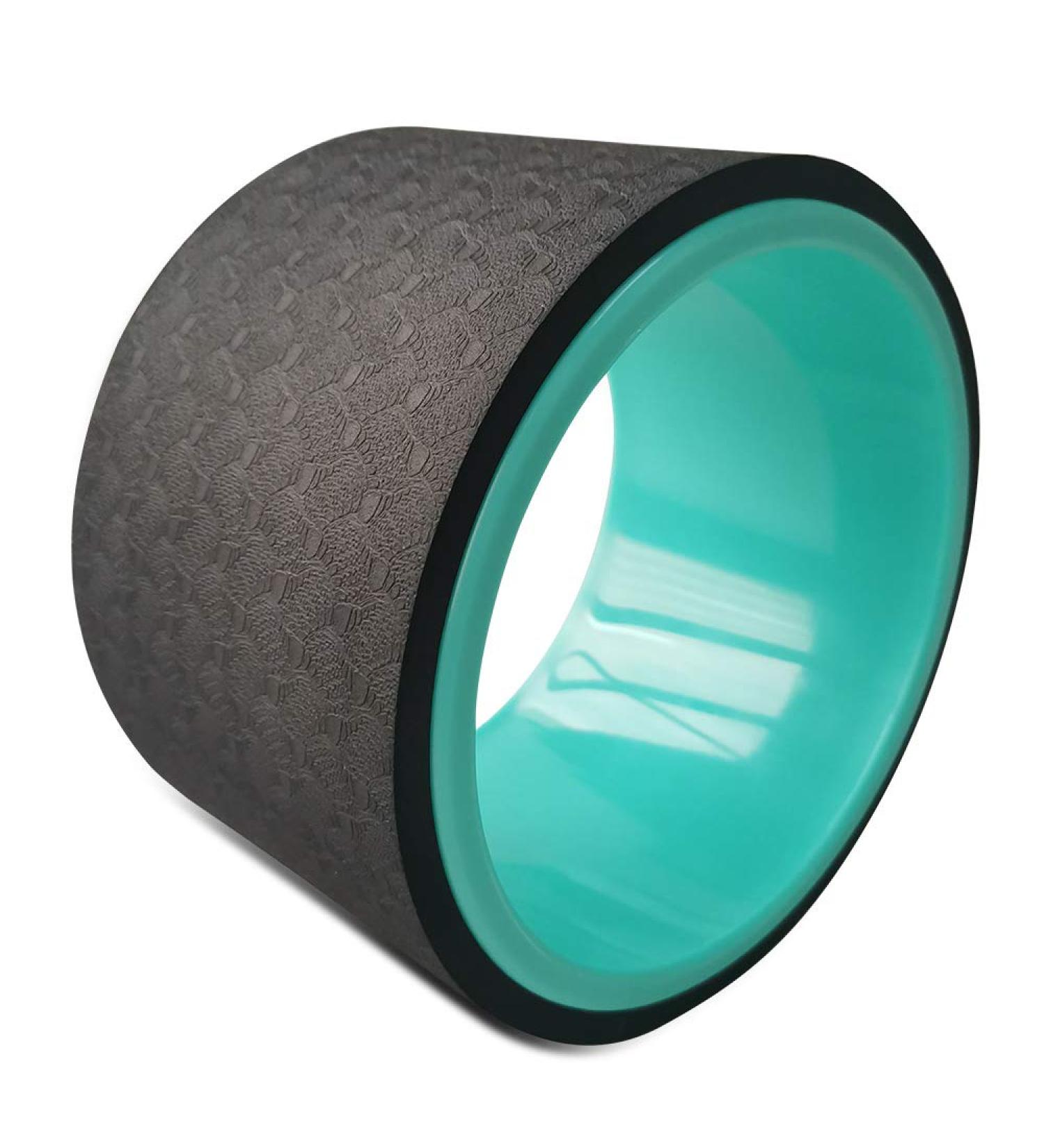 NGT 6 Yoga Wheel - Strong and Comfortable Dharma Prop Wheel for Back Pain Relief - Black-Green - Buy Online on GoSupps.com