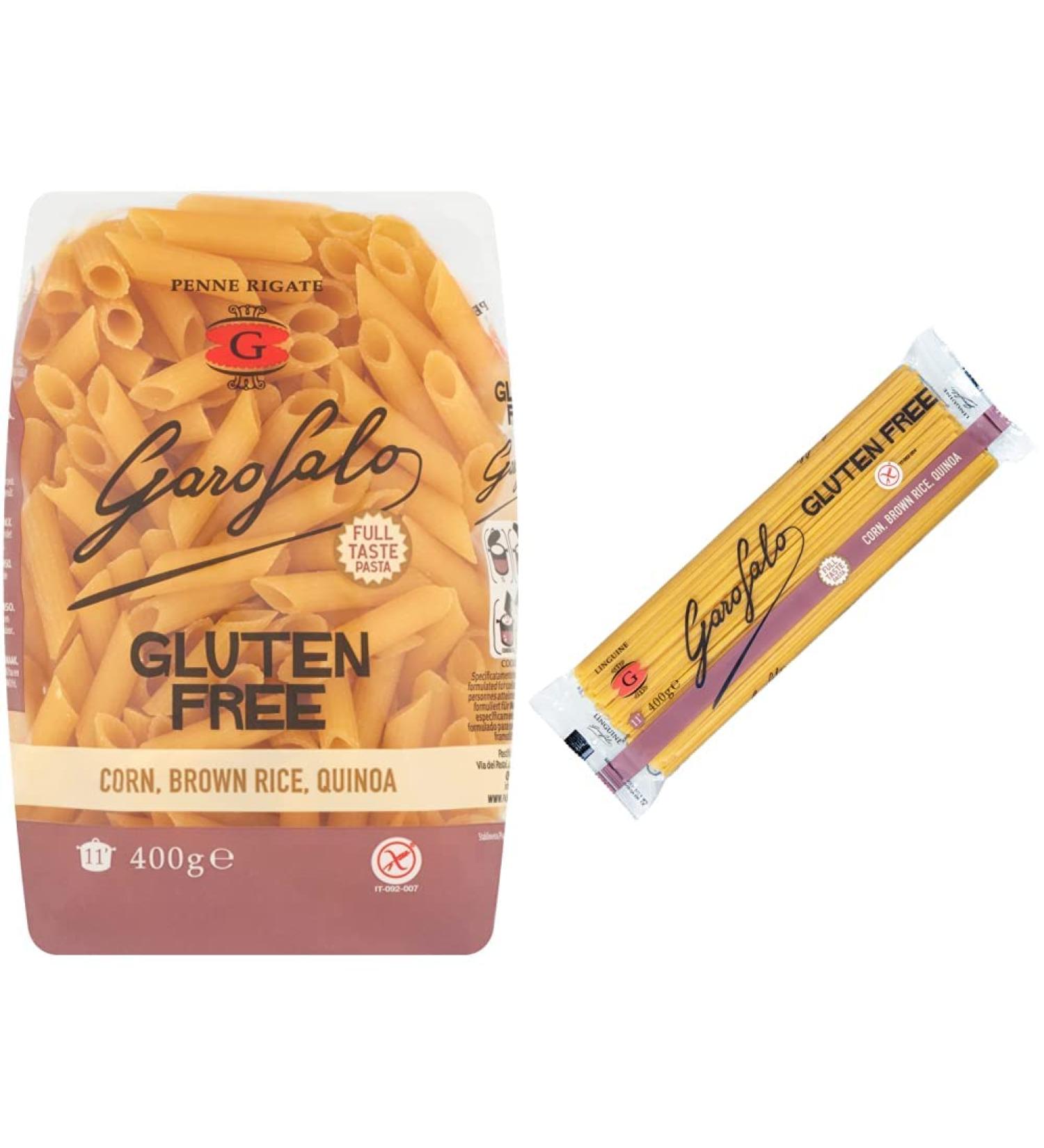 Garofalo Gluten Free Penne 400 g & Gluten Free Linguine Pasta 400g - Buy Online on GoSupps.com