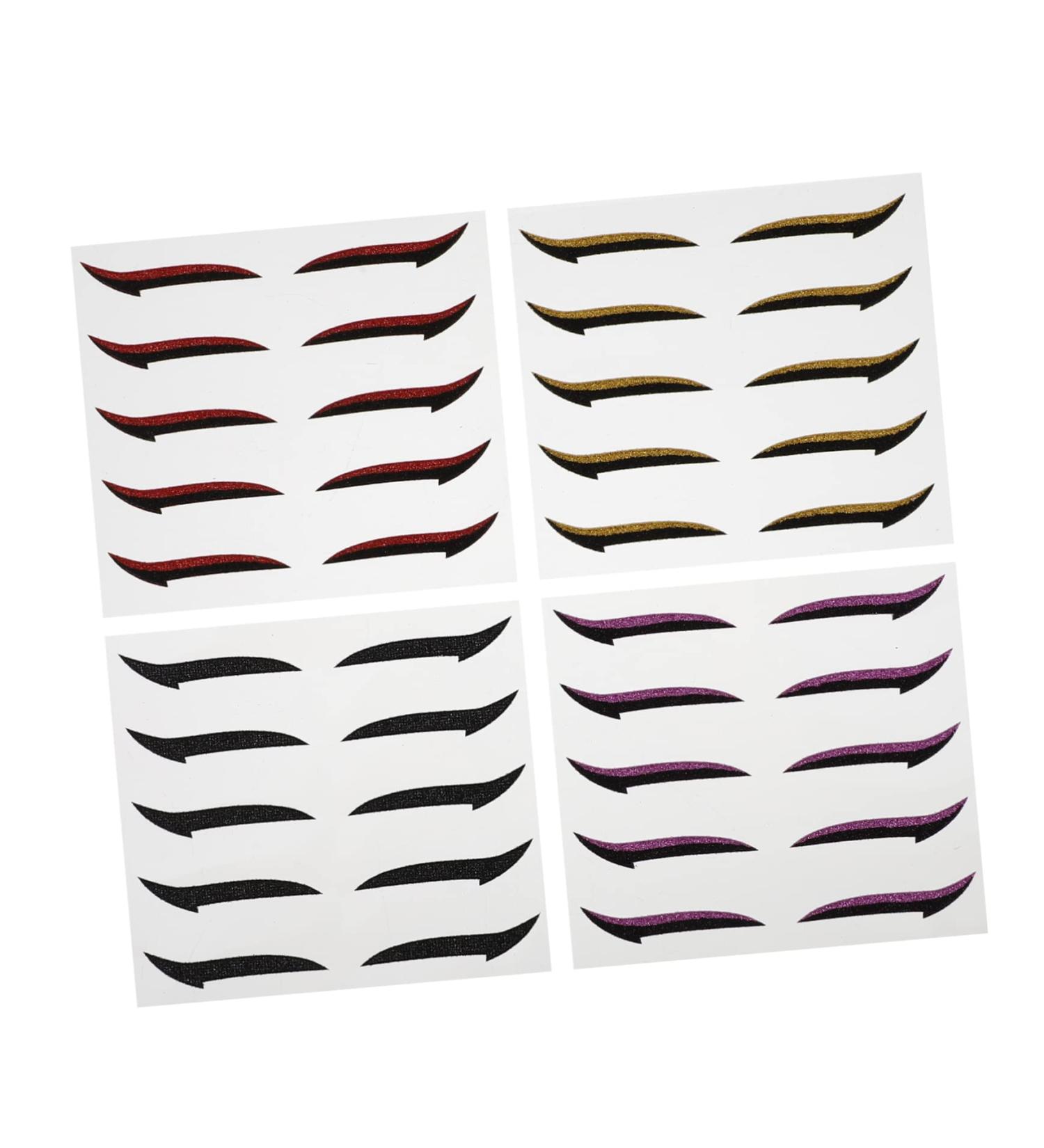 Didiseaon 20 Pairs Eyeshadow Stickers Glitter Eye Shadow Makeup Eyeliner Face Makeup Stickers Eyelid Tape Glue - Buy Online on GoSupps.com