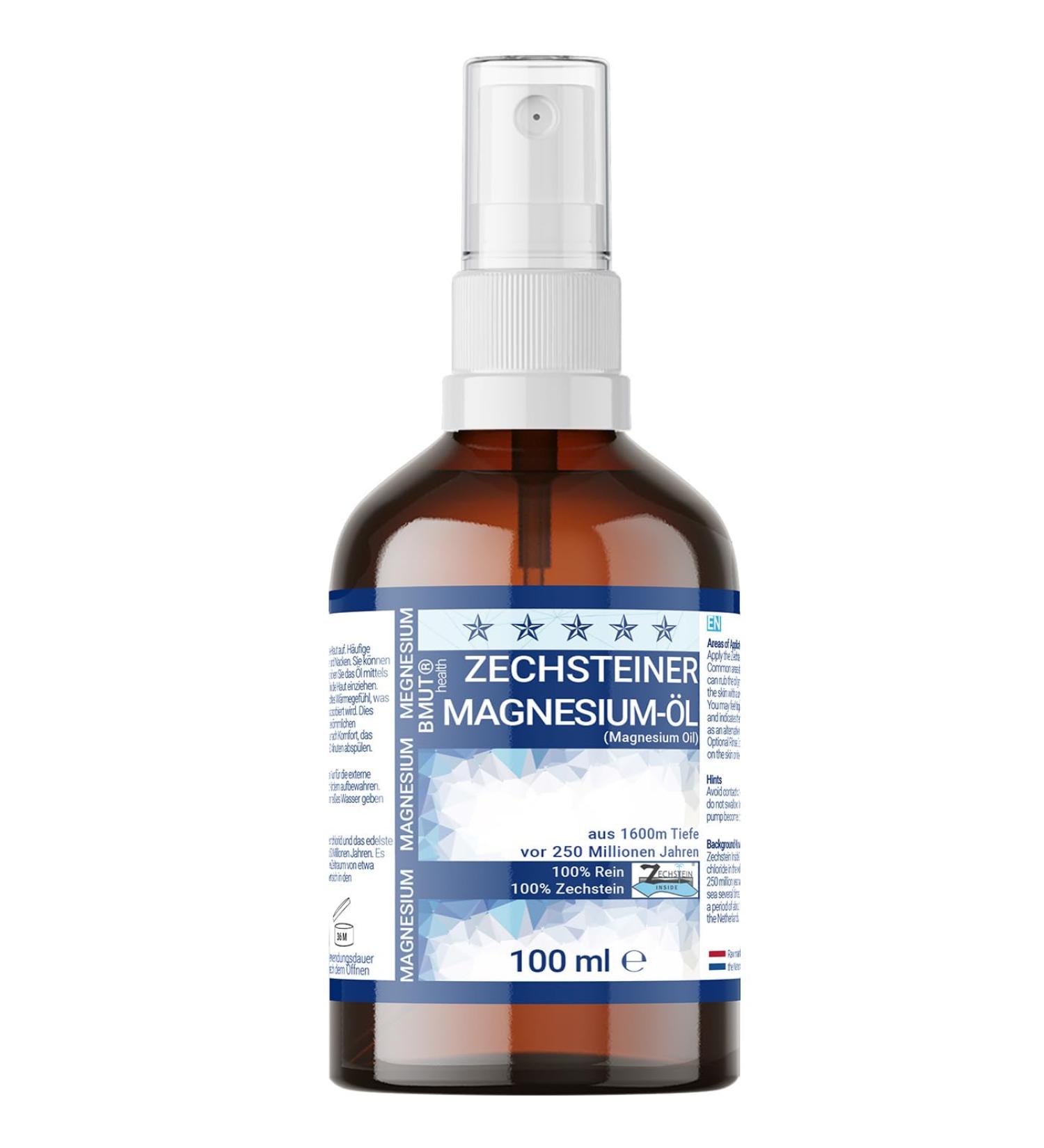  August Engelhardt Magnesium Oil Spray 100 ml Premium Quality (31%) 100% Zechstein Skin Massage Sport Muscle Relaxation - Buy Online on GoSupps.com