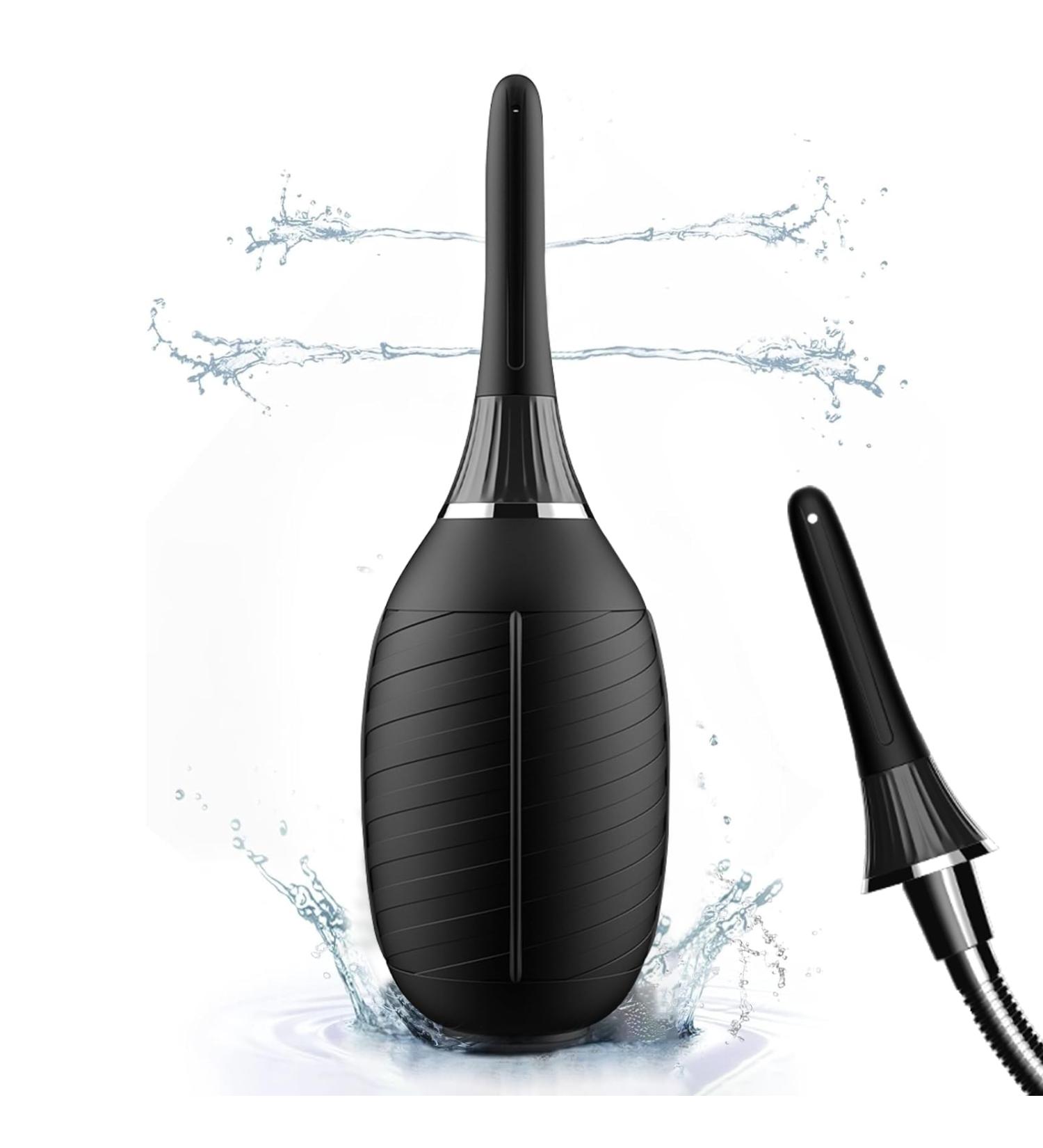 Enema Douche Anti Back-Flow Kit - Reusable Enema Bulb with 5 Spouts | Shower Connected Vaginal Cleaner for Men & Women - International Shipping Available - Buy Online on GoSupps.com