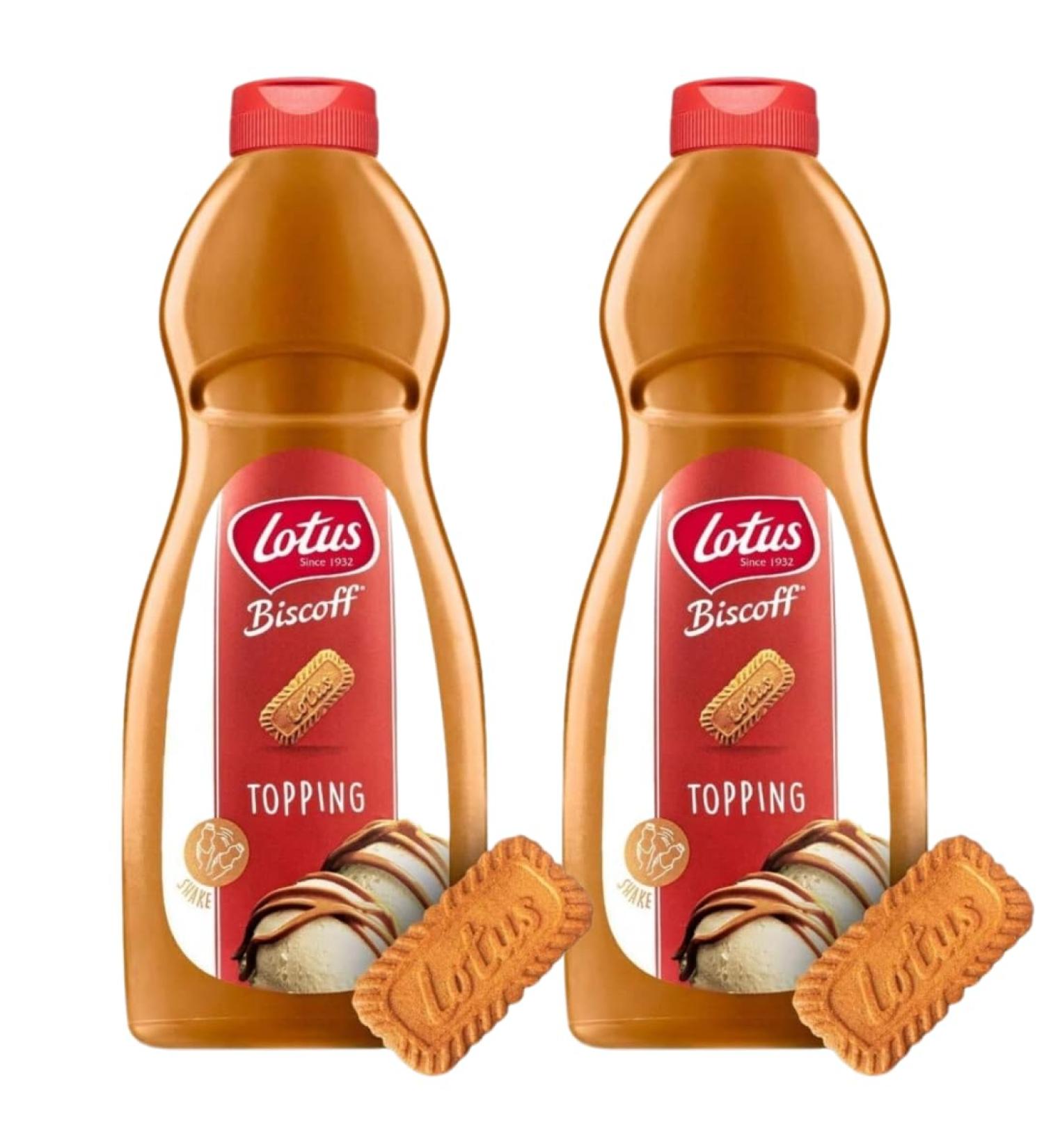 Lotus Biscoff Topping Sauce 1kg (2 Pack Bundle)