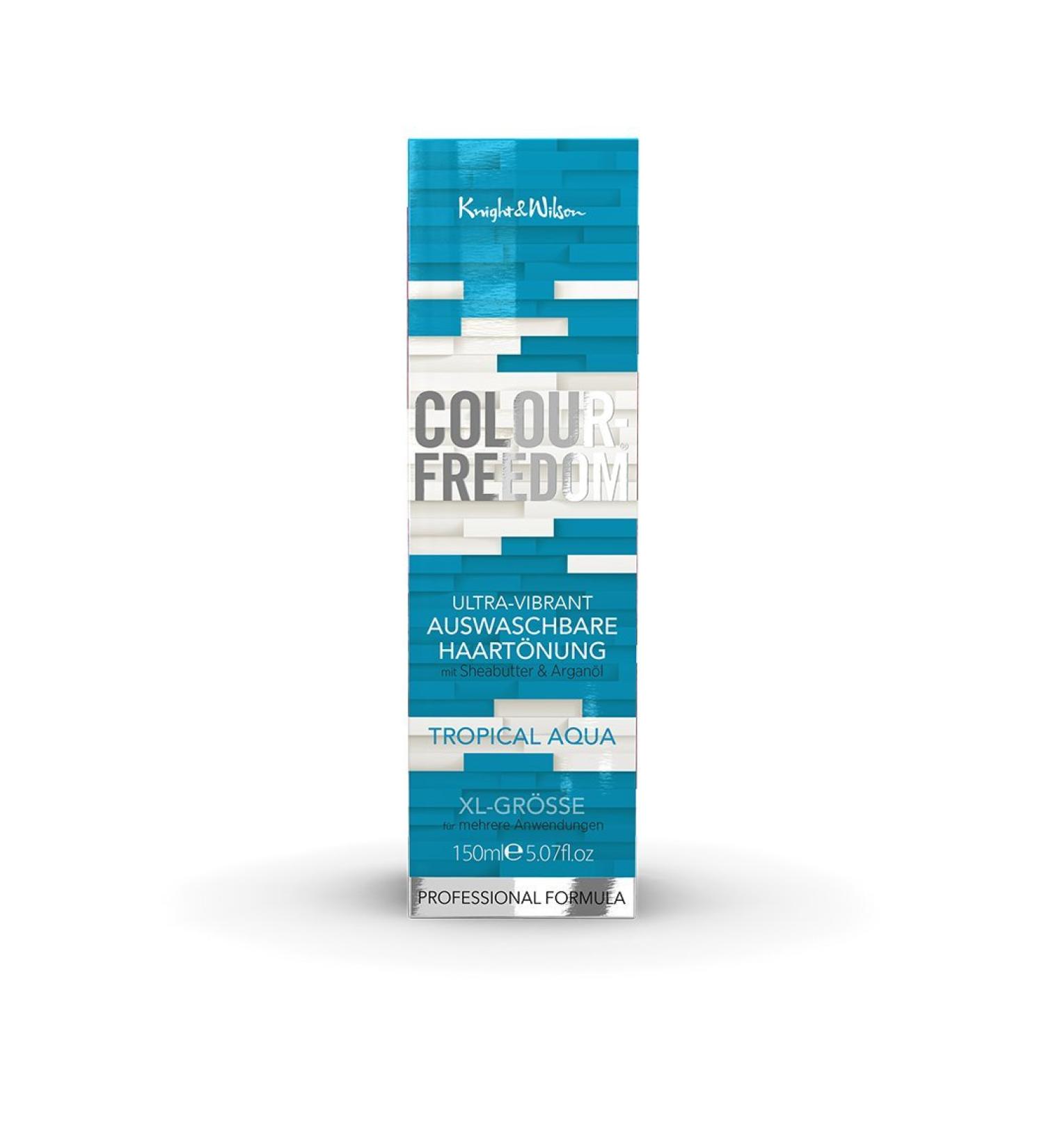 Colour-Freedom Ultra-Vibrant Tropical Aqua XL 150 ml Washable Hair Dye - Shop Now for Bold Color! - Buy Online on GoSupps.com