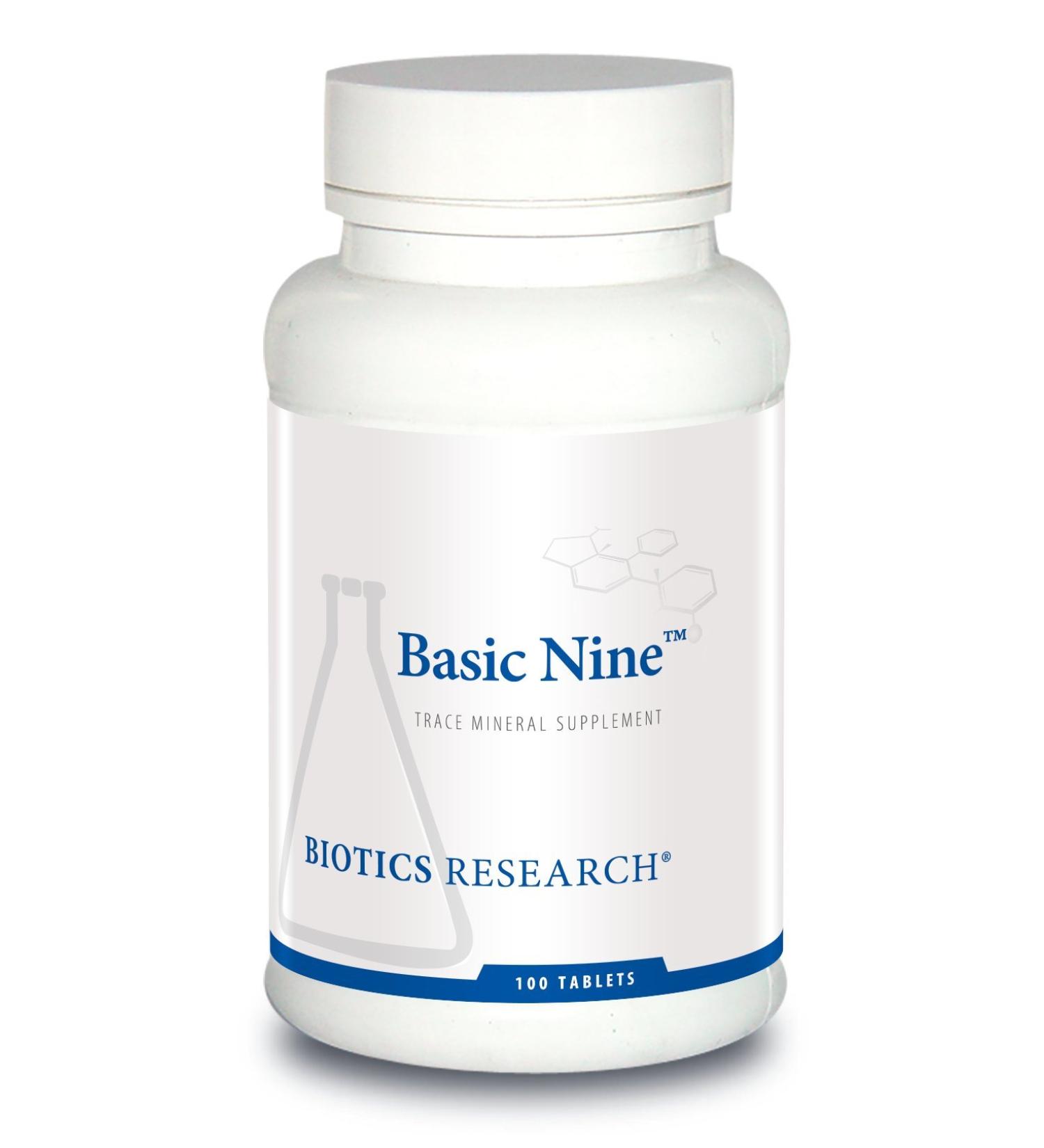 Biotics Research Basic Nine Whole Food Sourced Rare Trace Minerals Phytochemically Bound Includes Antioxidants SOD and Catalase 100 Tablets - Buy Online on GoSupps.com