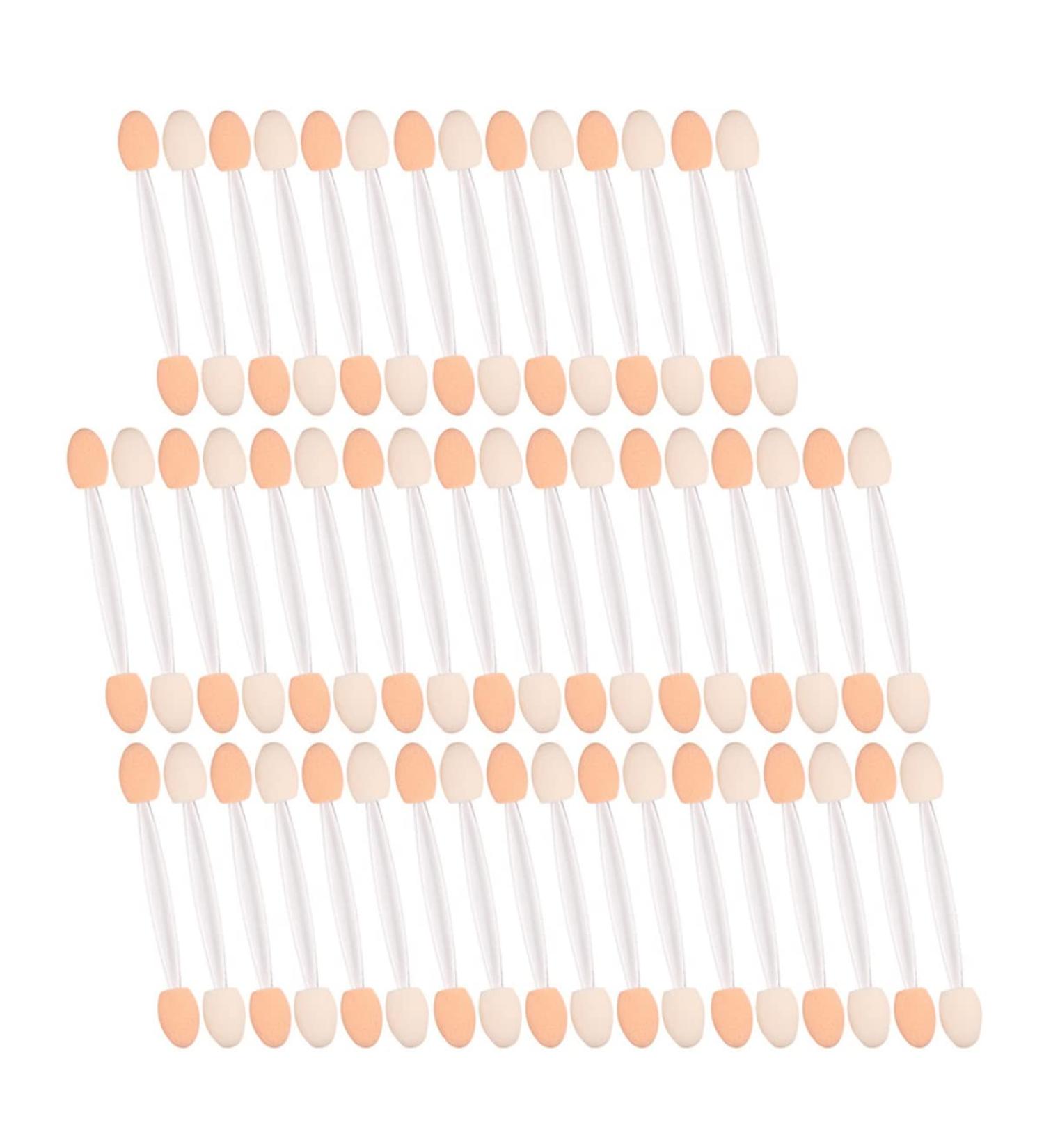 FOMIYES 50pcs Two-color Eyeshadow Brush Beauty Sponges Eyeliner Wands Double-head Brush Woman Lip Brush Mix - Buy Online on GoSupps.com