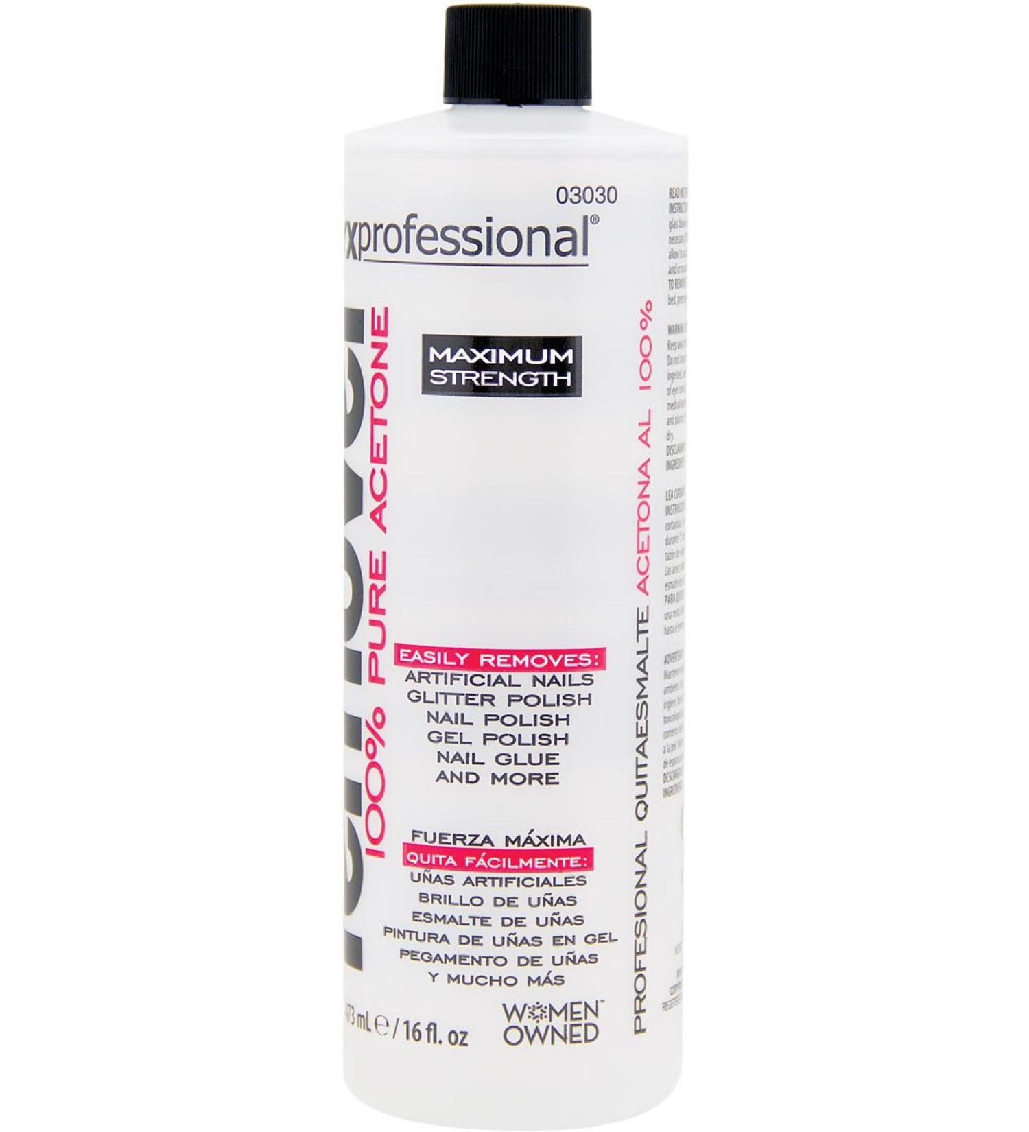 Onyx Professional 100% Acetone Nail Polish Remover Artificial Nails  Nail Polish  Gel Polish and Glitter Polish  clear  16 Fl Oz