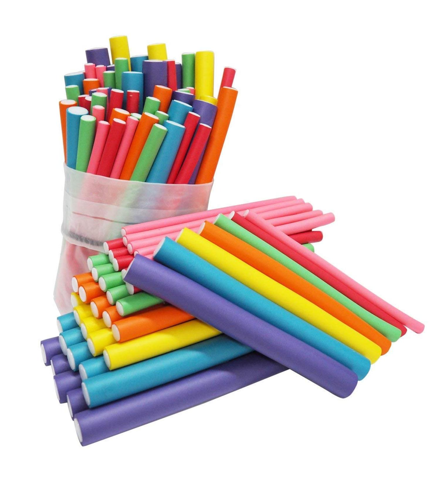 Premium Papilotten Lockenrifler - 42 Multi-Colored Flexi Rods for Gentle Natural Curls Overnight | Ideal for Large & Small Curls - Buy Online on GoSupps.com