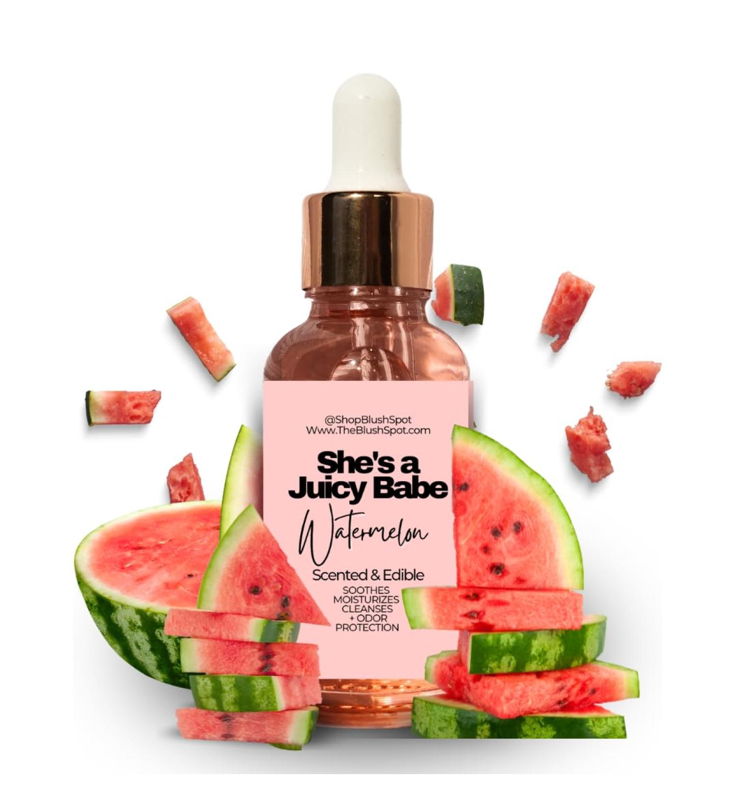 Watermelon Yoni Oil - Edible & Scented 1oz Yoni Oil for Feminine Care | International Shipping Available - Buy Online on GoSupps.com