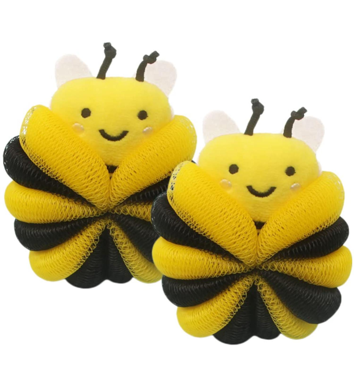 Beaupretty 2pcs Kids Bath Sponges - Cartoon Animal Loofah Bath Mesh Body Scrubber Balls - Buy Online on GoSupps.com