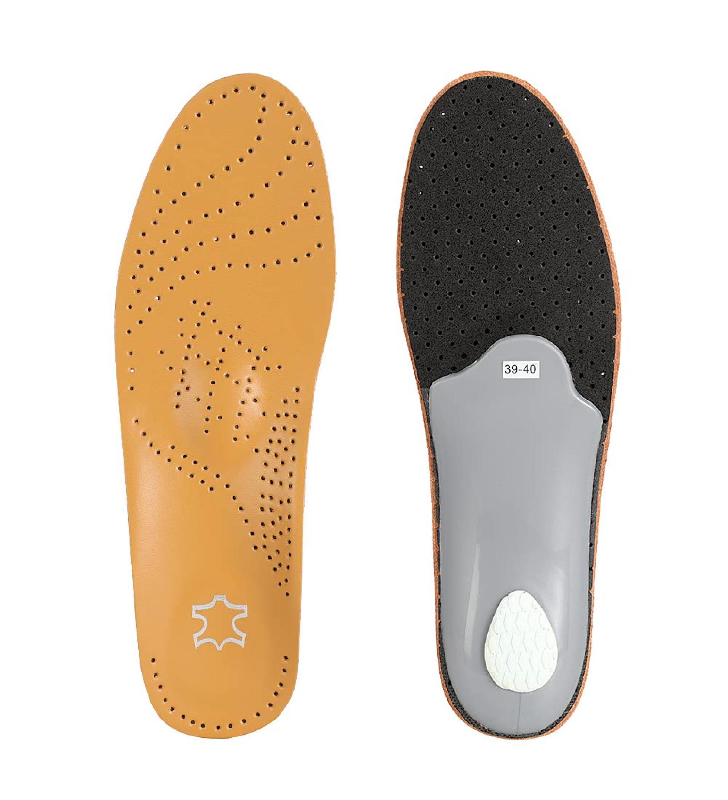 Microfiber Imitation Leather Footbound Support Insoles for Shoes - Comfortable Orthotic Inserts (Size 43-44) - Buy Online on GoSupps.com