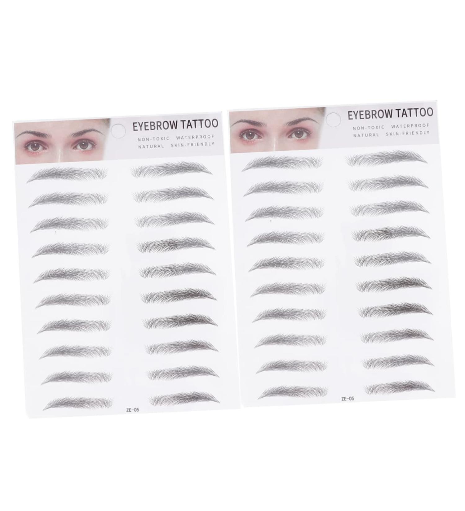 FRCOLOR 2pcs 3d Eyebrow Stickers Waterproof Stickers Makeup Tools Eyebrow Makeup Kit Woman Make up Stencil - Buy Online on GoSupps.com