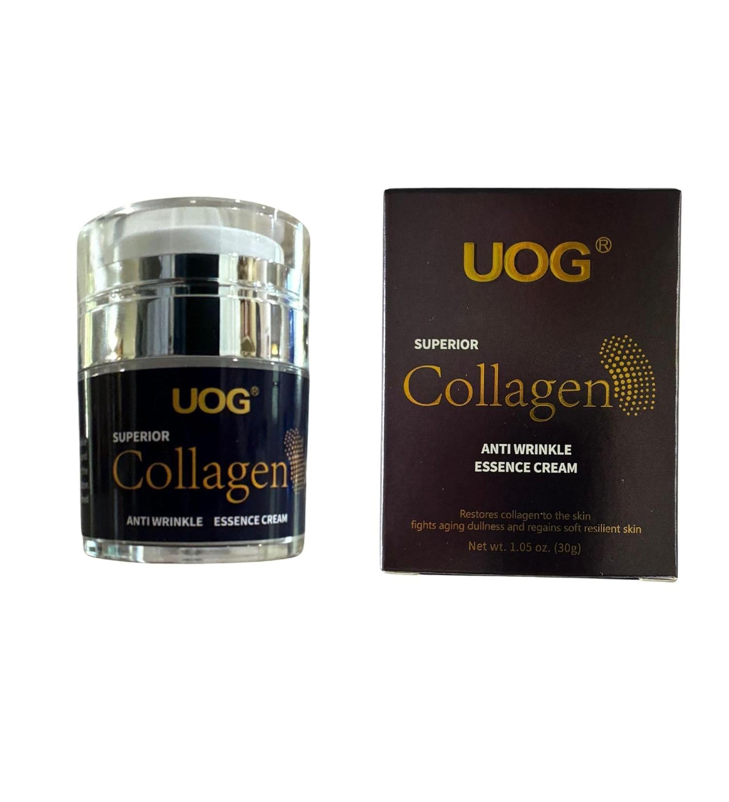 UOG Collagen Complex - Anti-Wrinkle Essence for Face & Neck | Firming & Lifting Moisturizer | Hydrating for All Skin Types - 30ml - Buy Online on GoSupps.com