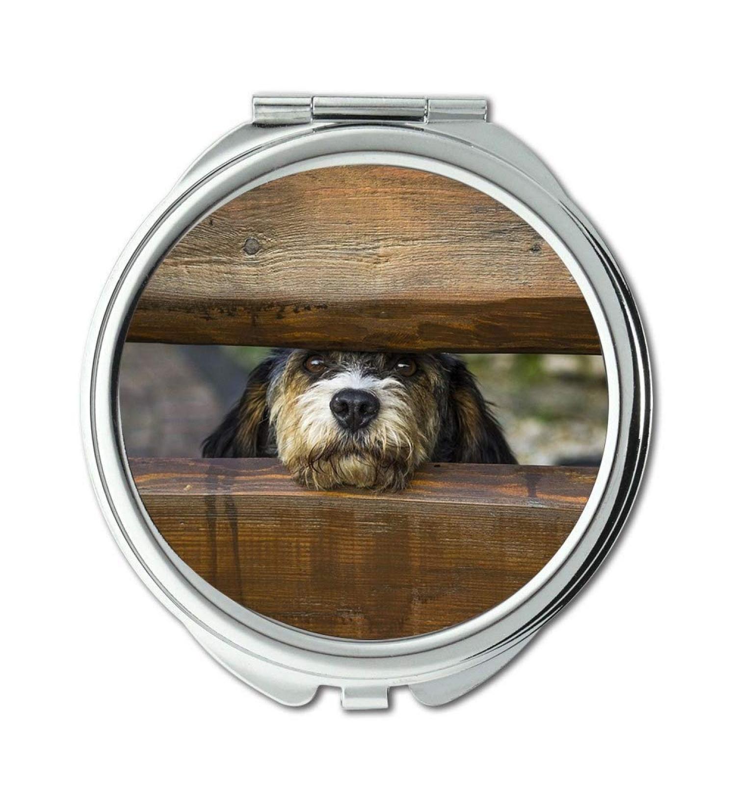 Mirror Travel Mirror Dog Fence Rails Canine Pet Close Up Domestic pocket mirror portable mirror - Buy Online on GoSupps.com