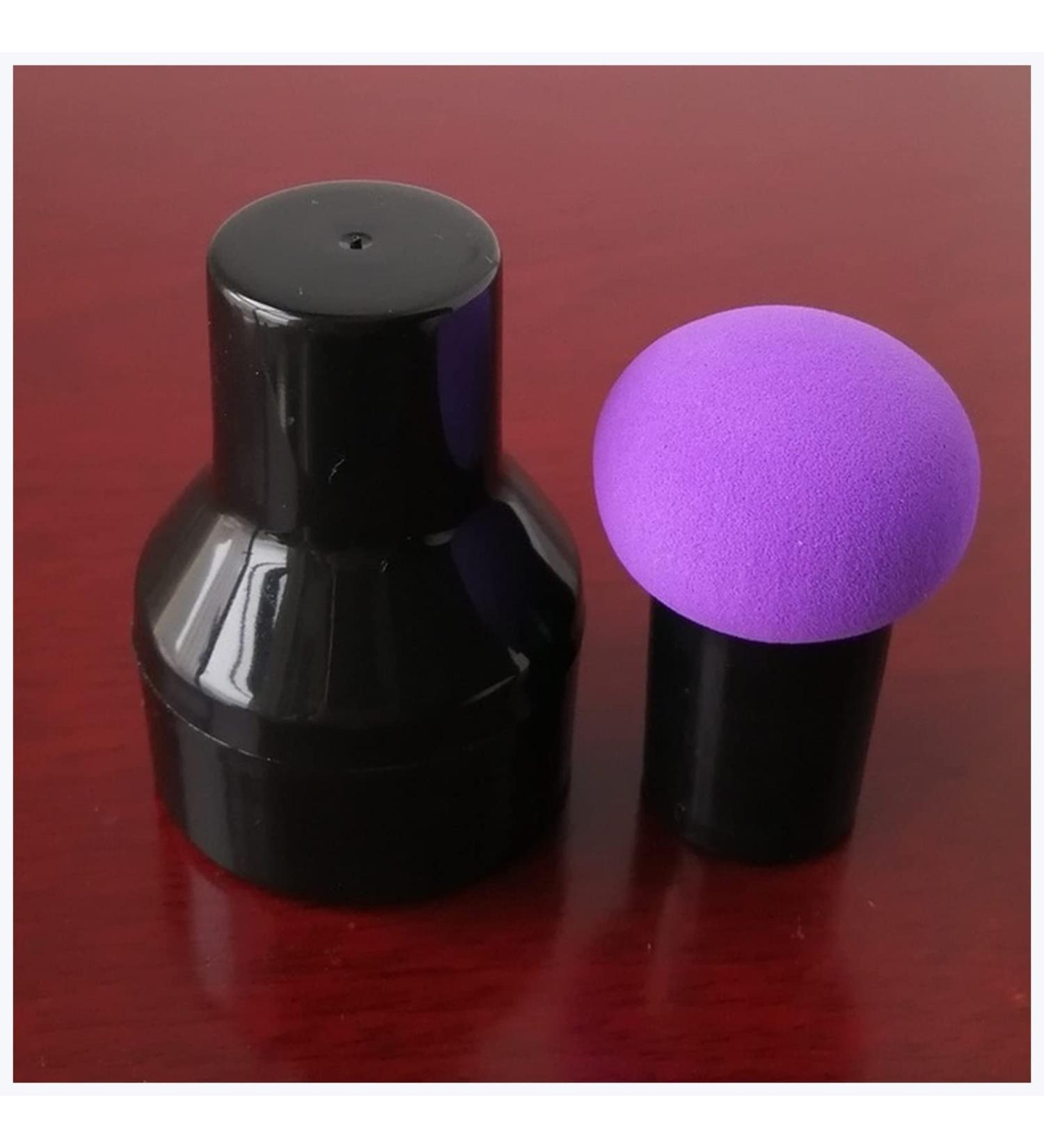 Makeup Sponge Non-latex Makeup Sponge Mushroom Head Powder Liquid Foundation Puff Dry & Wet Multi- function Cosmetic Tool Tamp Storage Box Makeup Sponge Holder(Purple and cap) - Buy Online on GoSupps.com
