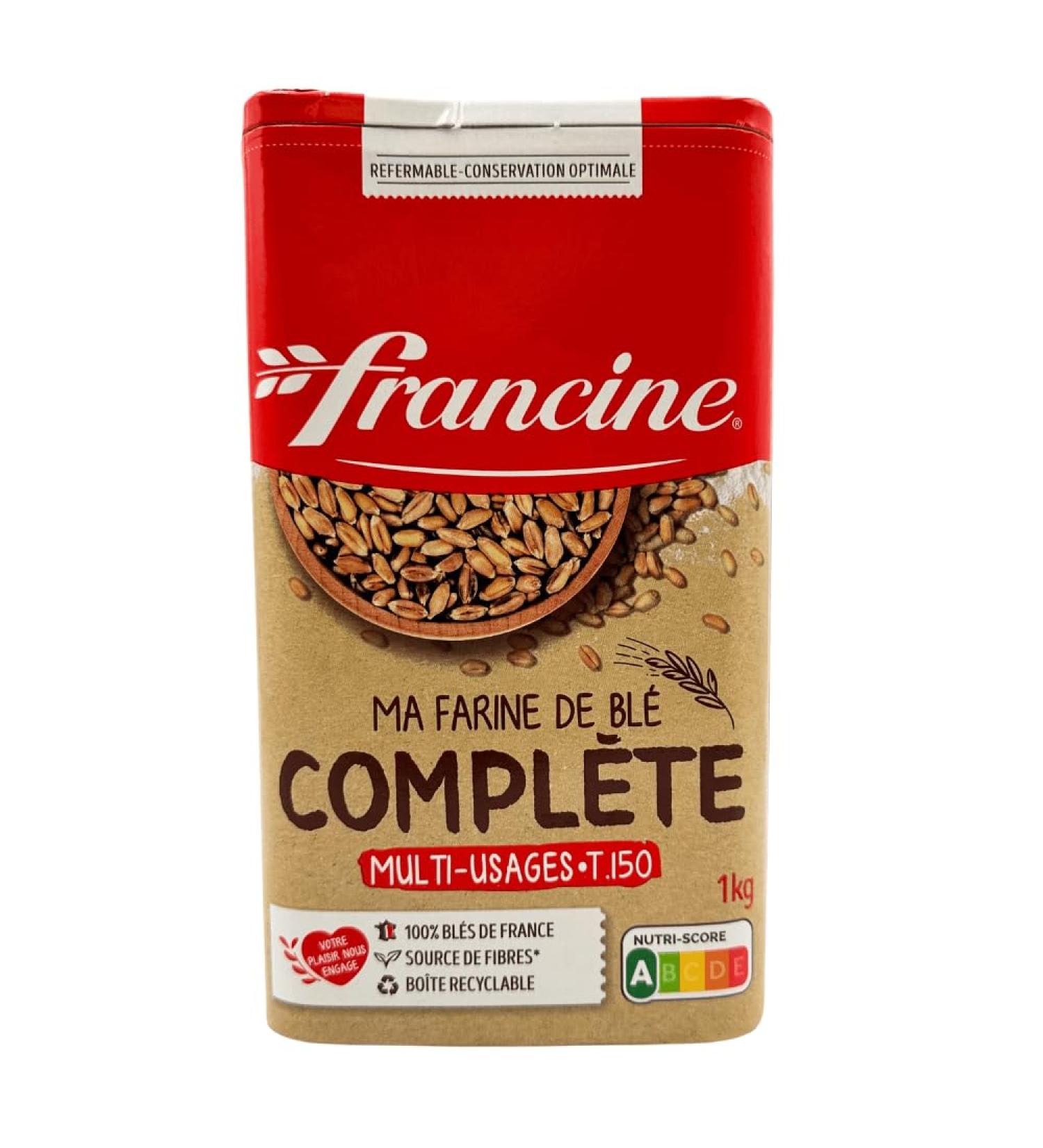 Francine Whole Wheat Flour T150 Wheat Flour 1 kg - Buy Online on GoSupps.com