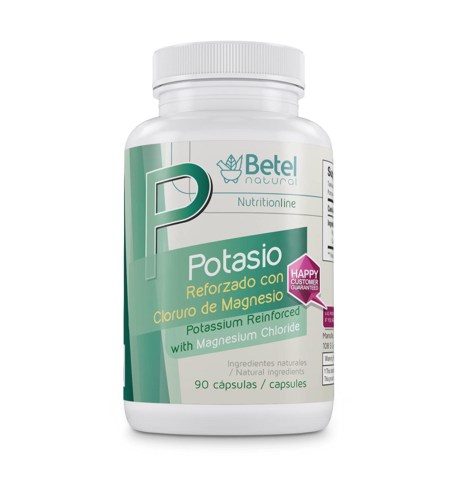 Betel Natural Premium Potasio Reforzado con Cloruro de Magnesio Caps - 90 Caps - Healthy Potassium with Magnesium Chloride - Buy Online on GoSupps.com