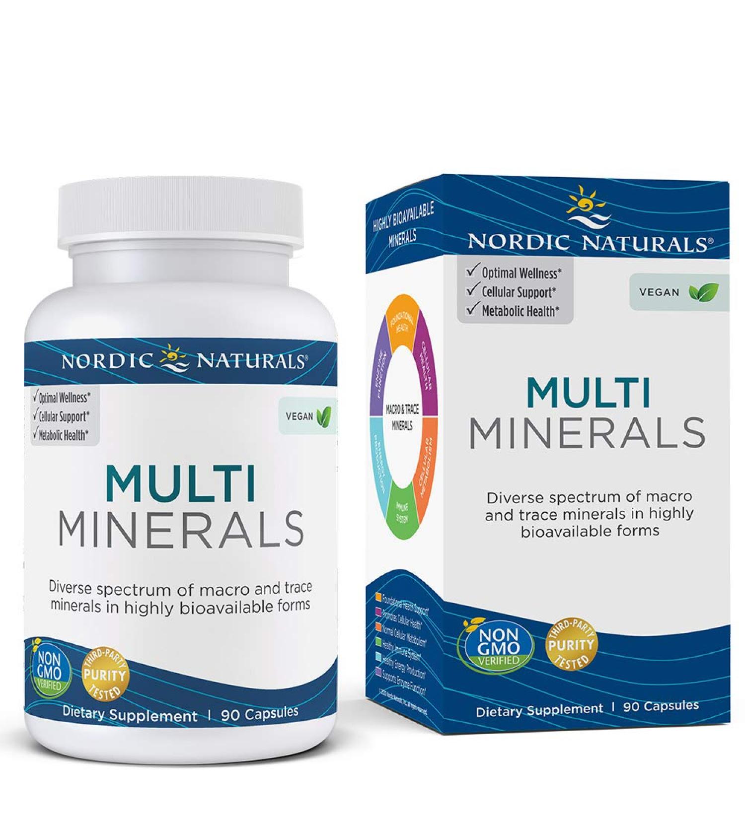 Nordic Naturals Multi Minerals - 90 Capsules | Essential Nutrients for Optimal Health - Buy Online on GoSupps.com