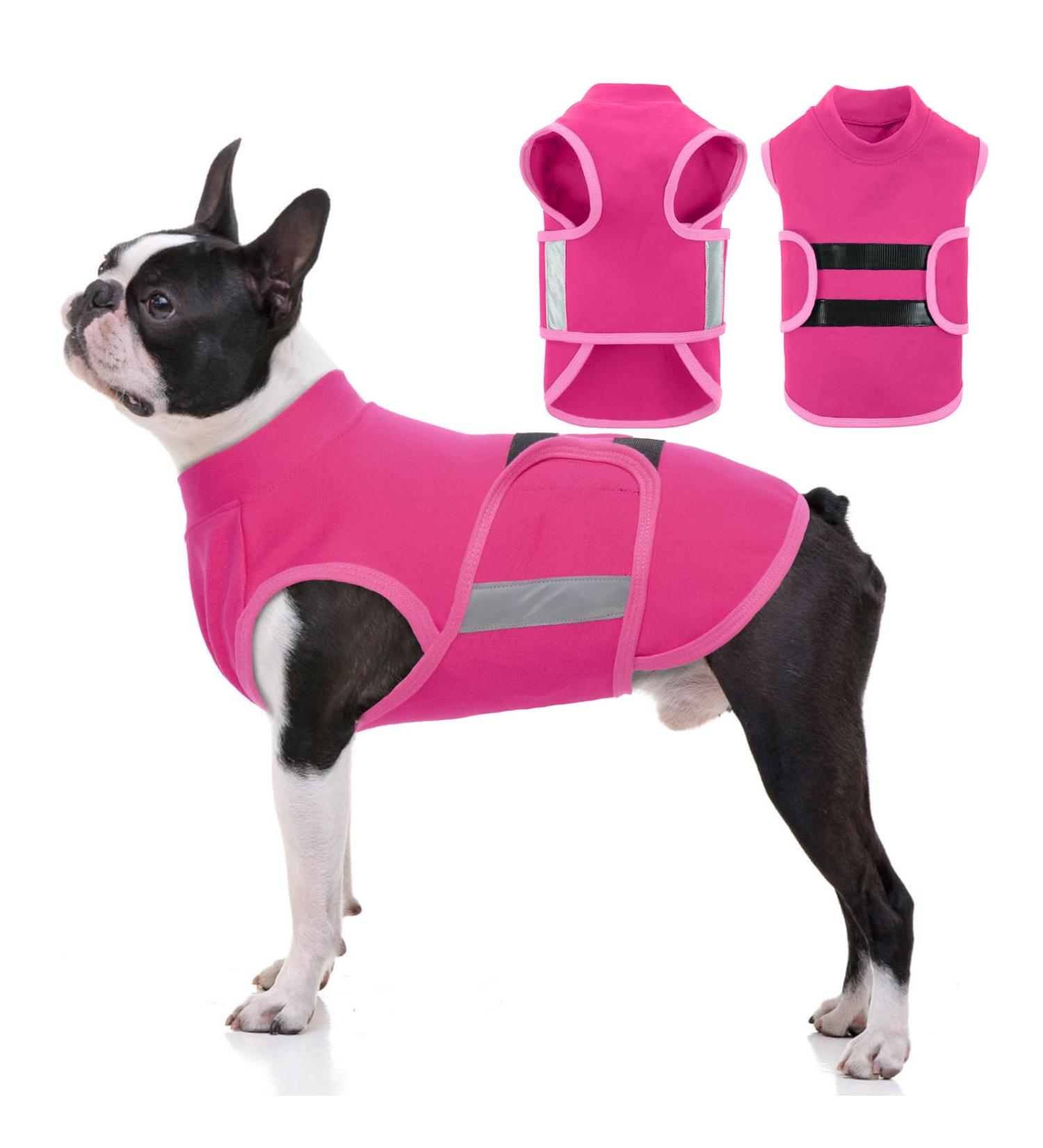 Hjumarayan Stretchy Dog Jacket - Lightweight Reflective Large Dog Coat (Red, Size L) - Buy Online on GoSupps.com