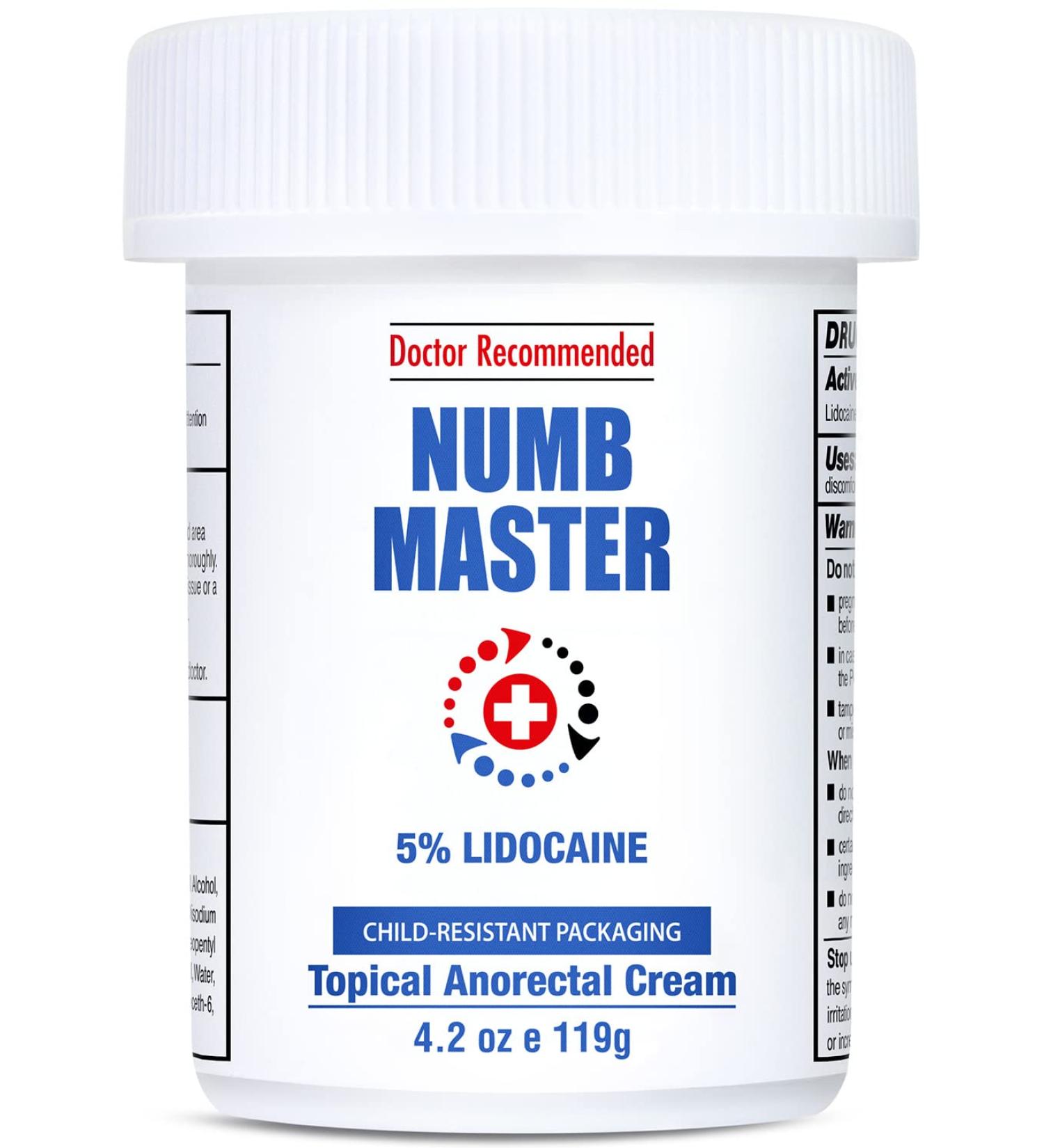 Clinical Resolution Numb Master 5% Lidocaine Numbing Cream Maximum Strength Topical Anesthetic, Fast-Acting Pain Relief Burn Itch with Aloe Vera & Vitamin E, 4.2 oz - Buy Online on GoSupps.com