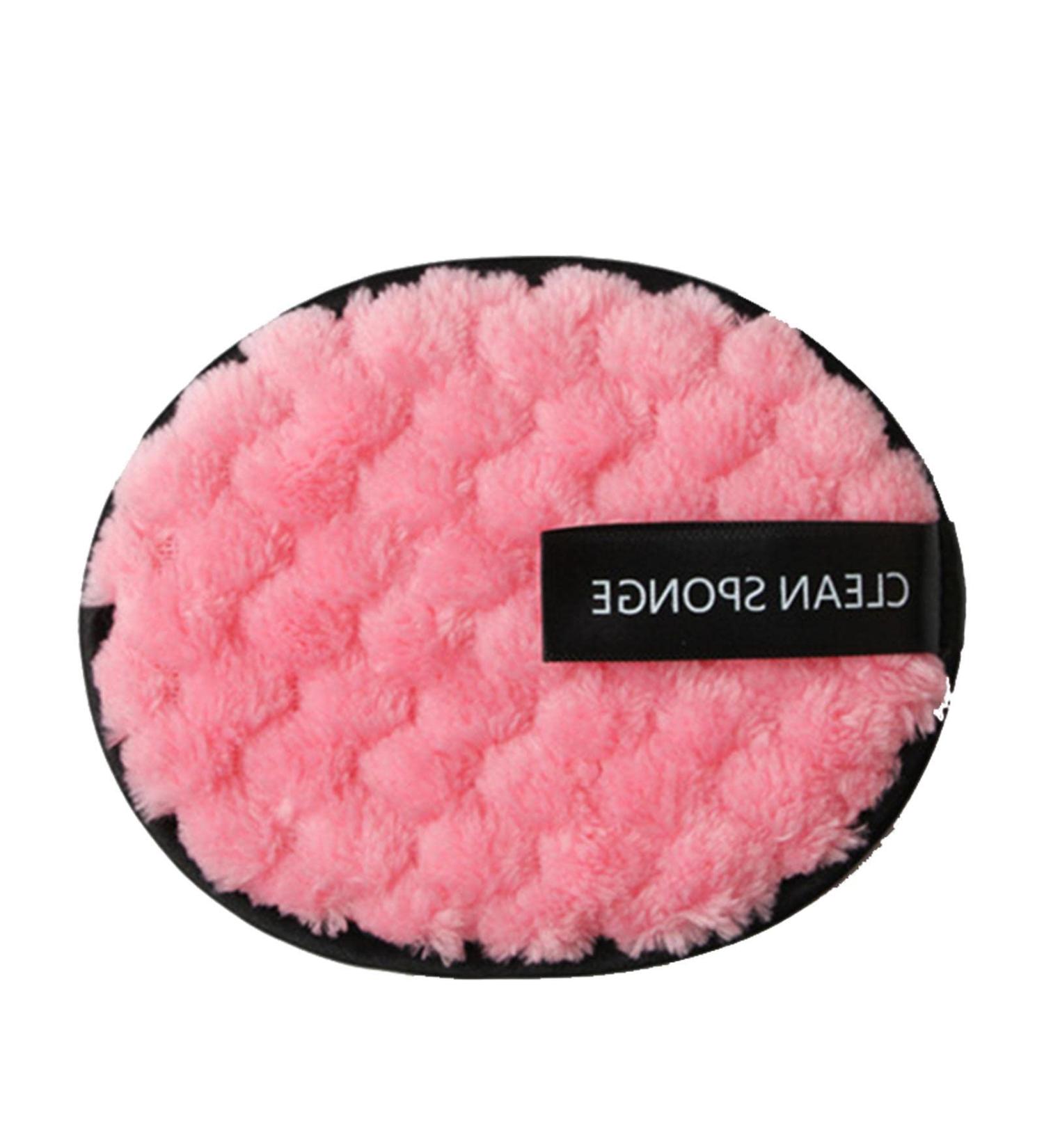 Cotton Makeup Remover Pads | Reusable Cotton Pads for Face Cleansing - Wet and Dry Double Use Makeup Remover Cloths Make-up Products Puff for Women & Men 12b Pink - Buy Online on GoSupps.com