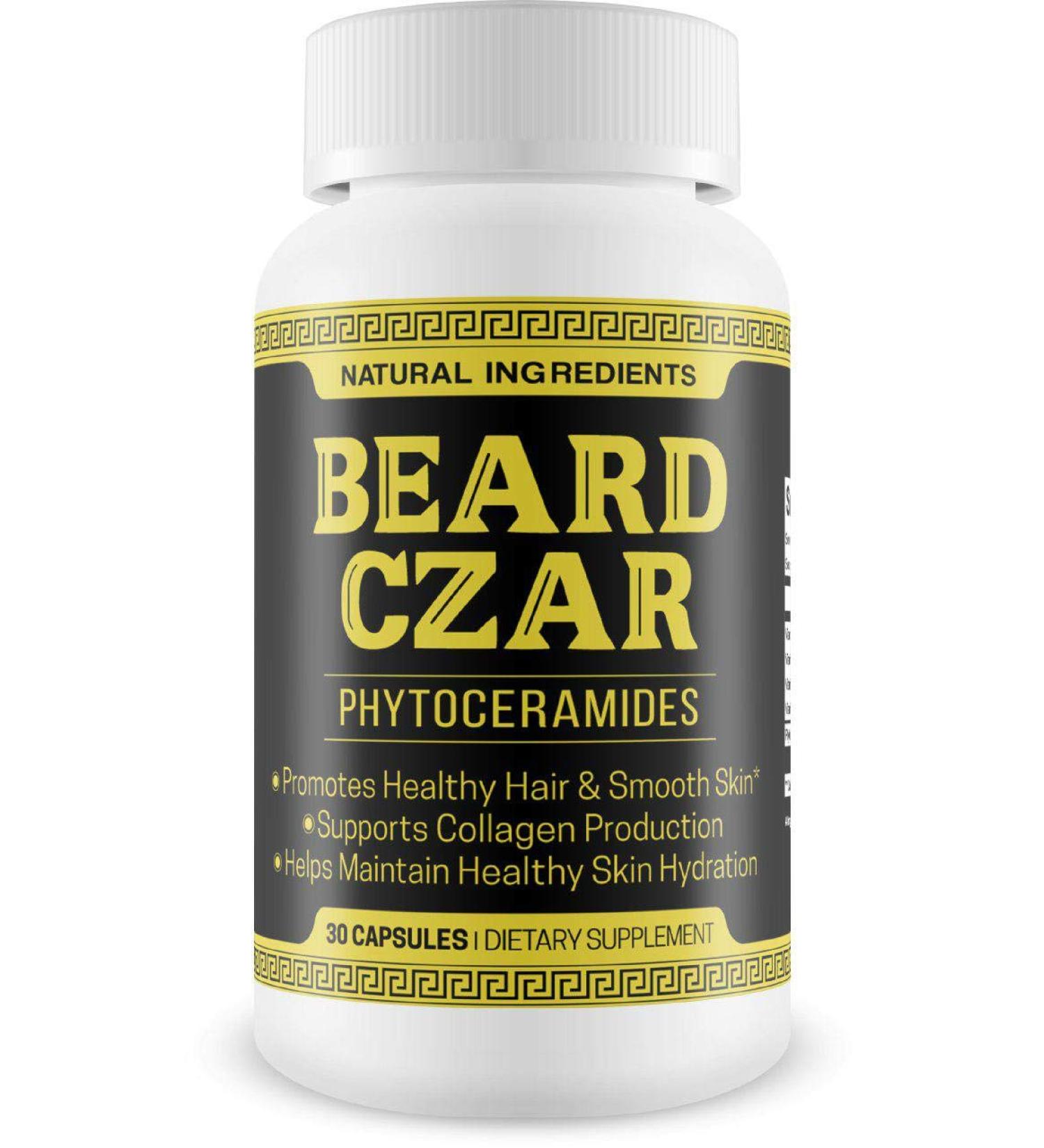 The Beard Czar- Phytoceramides- Promotes Healthy Hair & Smooth Skin- Supports Collagen Production- Helps Maintain Healthy Skin Hydration- 30 Capsules - Buy Online on GoSupps.com