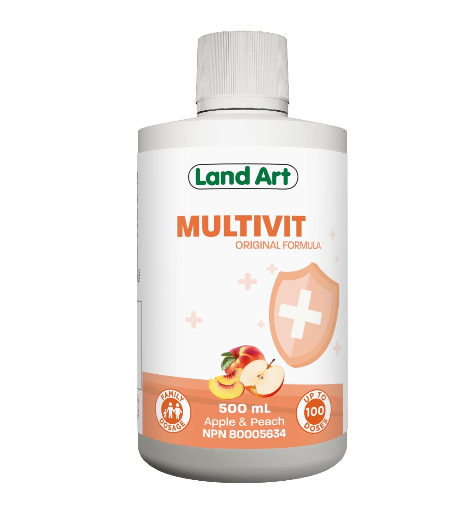 Liquid Multivitamin Natural Formula Get Your Energy Back - for Kids and Adults - Great Tasting Fast Absorption 33 Doses - 500ml Vegetarian GMO-Free Gluten Free No Sugar Added - Made in Canada - Buy Online on GoSupps.com