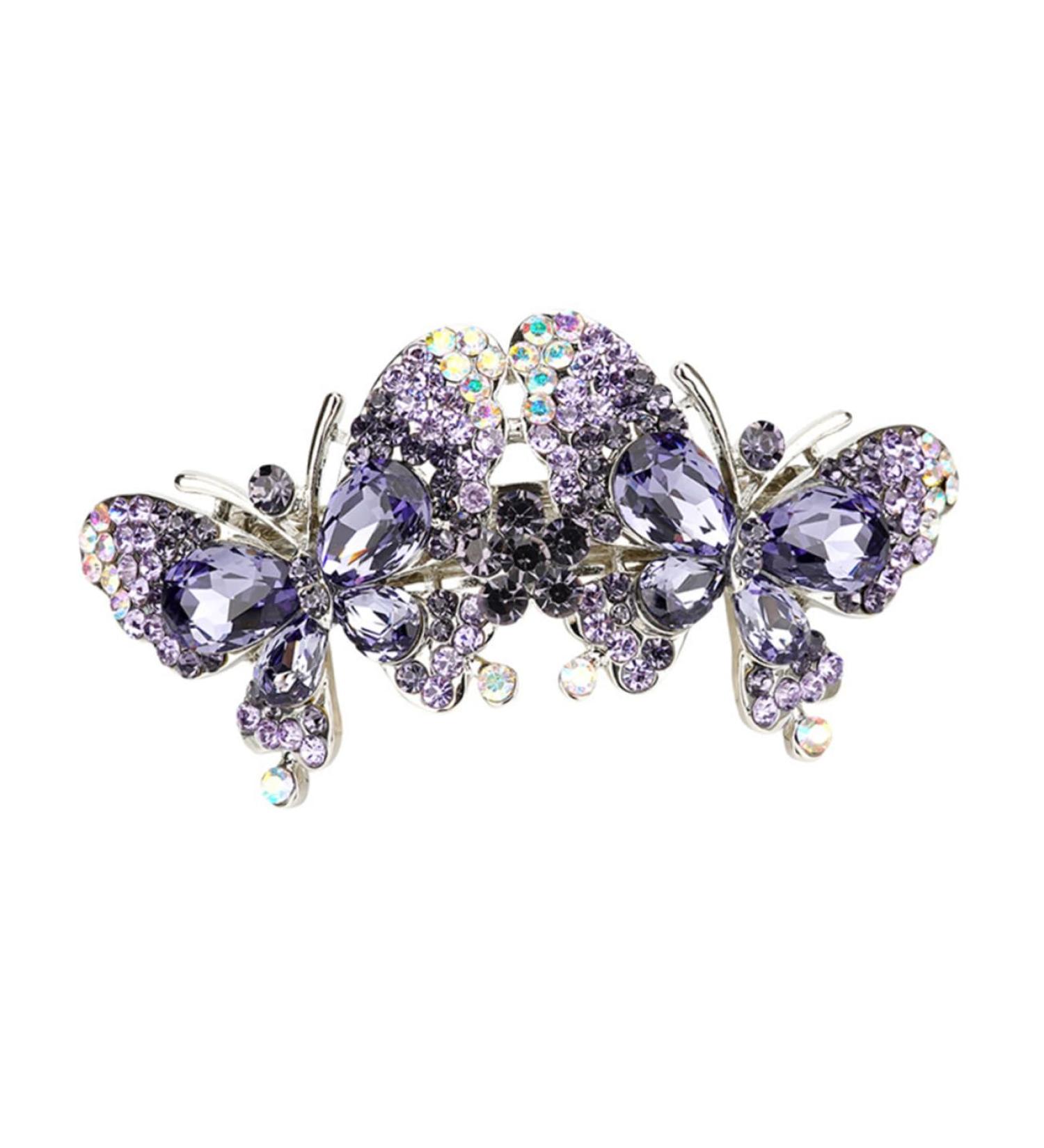 DOITOOL Hairpin Hair Jewels for Women Wedding Hair Clips for Brides Back Hair Barrette Retro Hair Barrette Keychain Comb Women Hair Accessories Back Hair Clip Miss Purple Spring Zinc Alloy - Buy Online on GoSupps.com