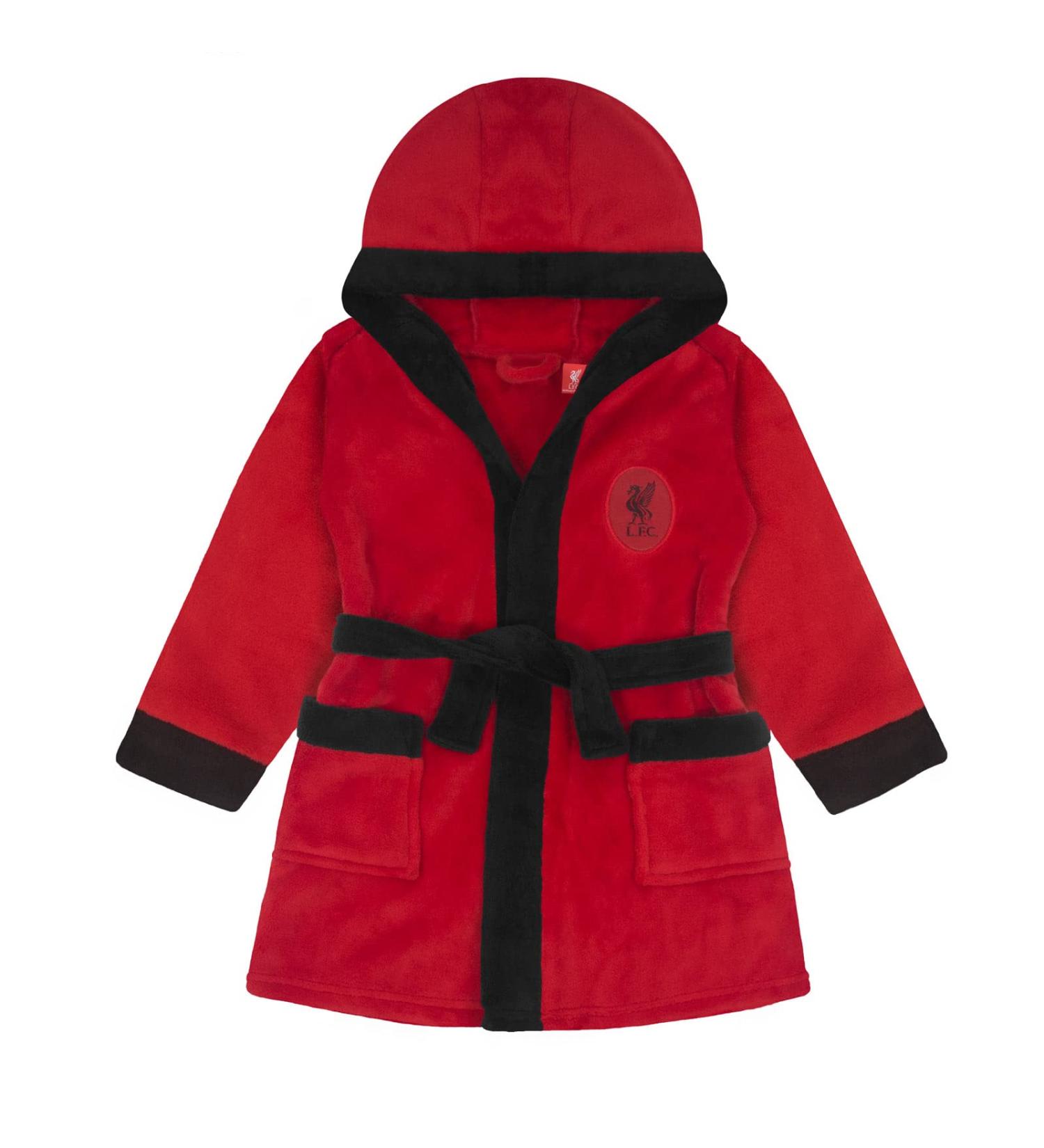 Liverpool FC Baby Fleece Hooded Bathrobe - Official Merchandise for 2-3 Years - Red Gift for Little Fans - Buy Online on GoSupps.com