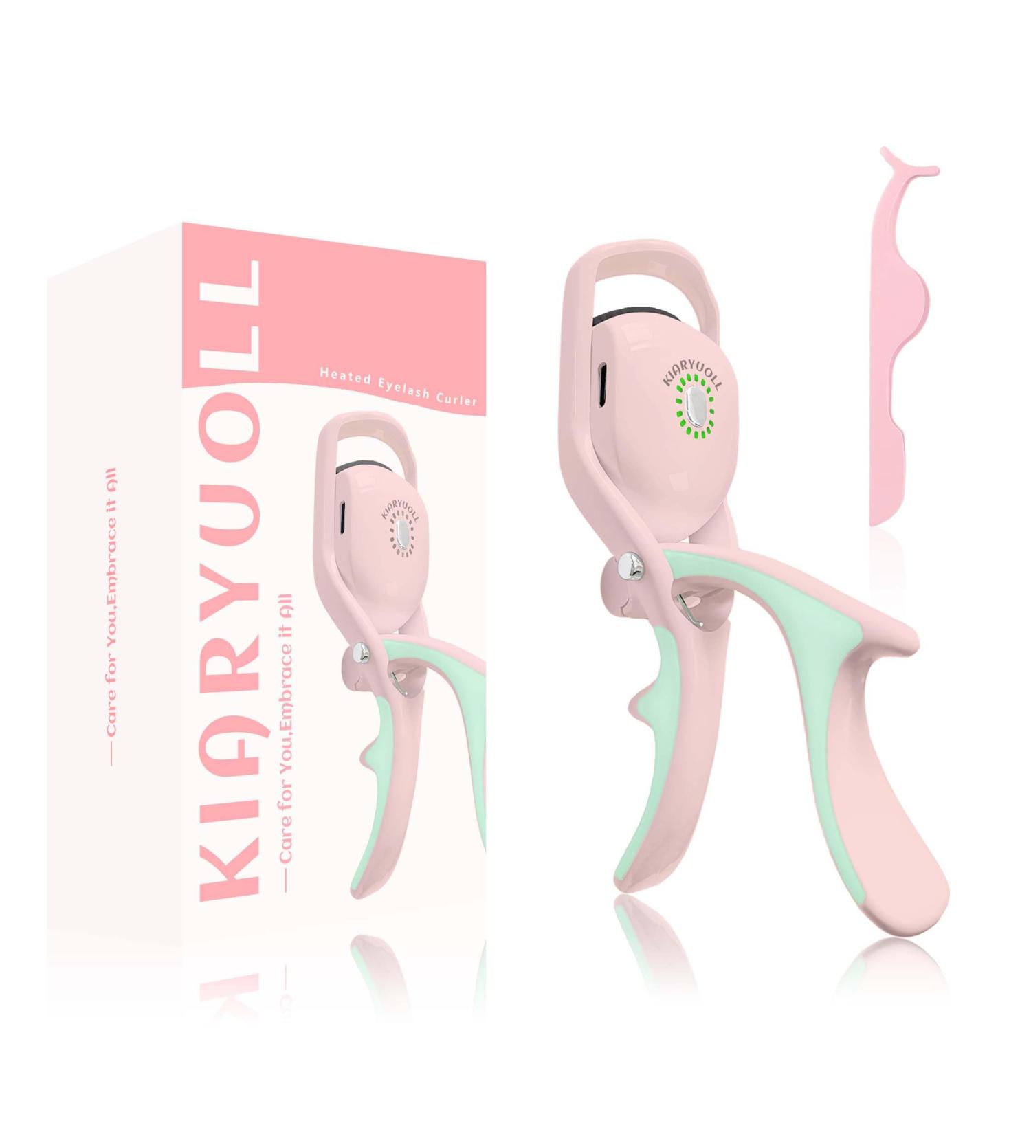 KIARYUOLL Electric Heated Eyelash Curler Kit Hot Lash Therapy Professional Eyelash Tools Battery Powered Lash Lifter Rechargeable Clamp for Various Eye Types Gift Plastic Material (Colour Pink) Rose Blossom-pink - Buy Online on GoSupps.com