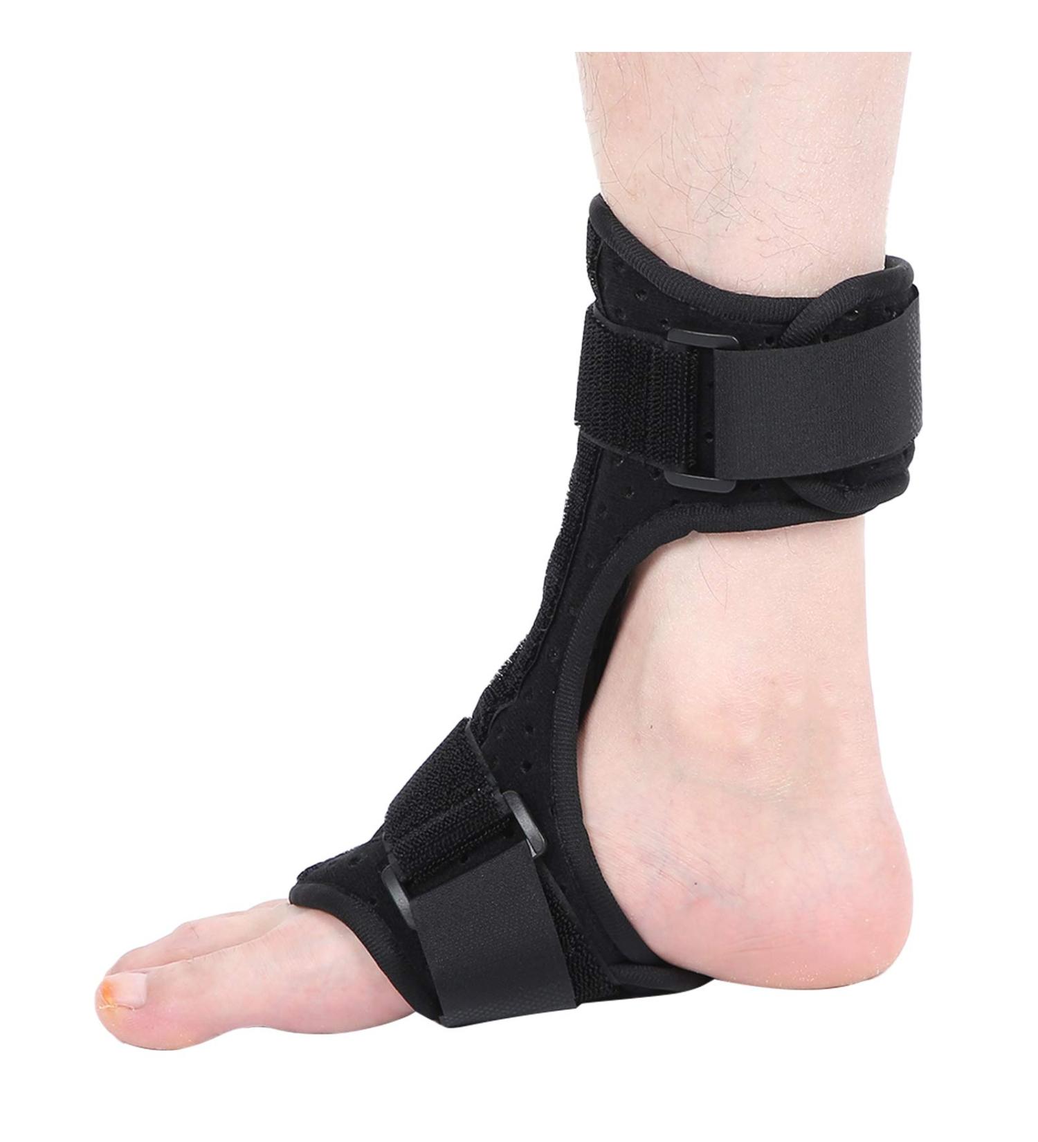 Buy Drop Foot Brace - Breathable Orthotic Night Splint for Plantar Fasciitis | Adjustable Compression Wrap for Improved Gait & Injury Prevention - Buy Online on GoSupps.com