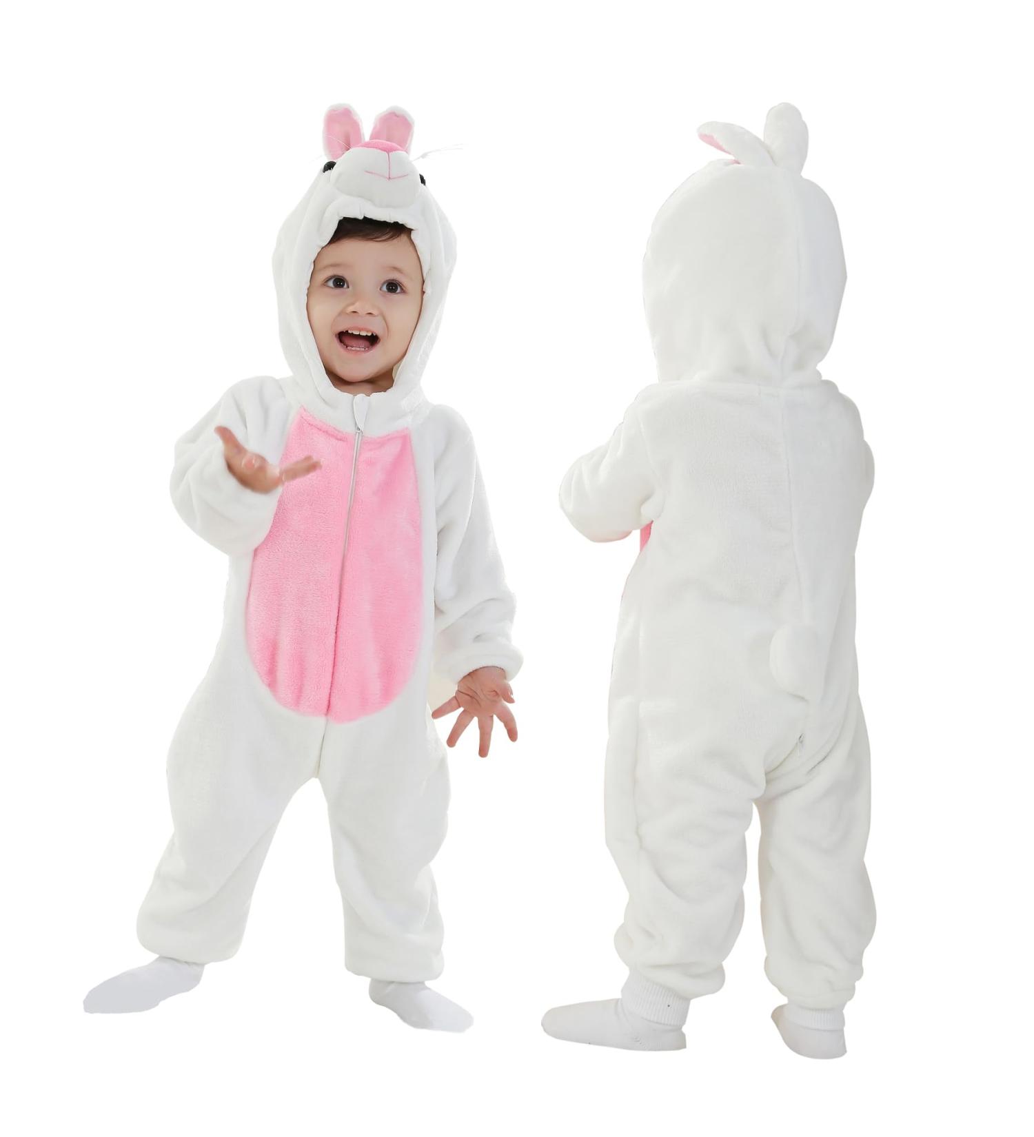 Doladola Baby Hooded Rabbit Romper | Unisex Toddler Jumpsuit 12-18 Months - Buy Online on GoSupps.com