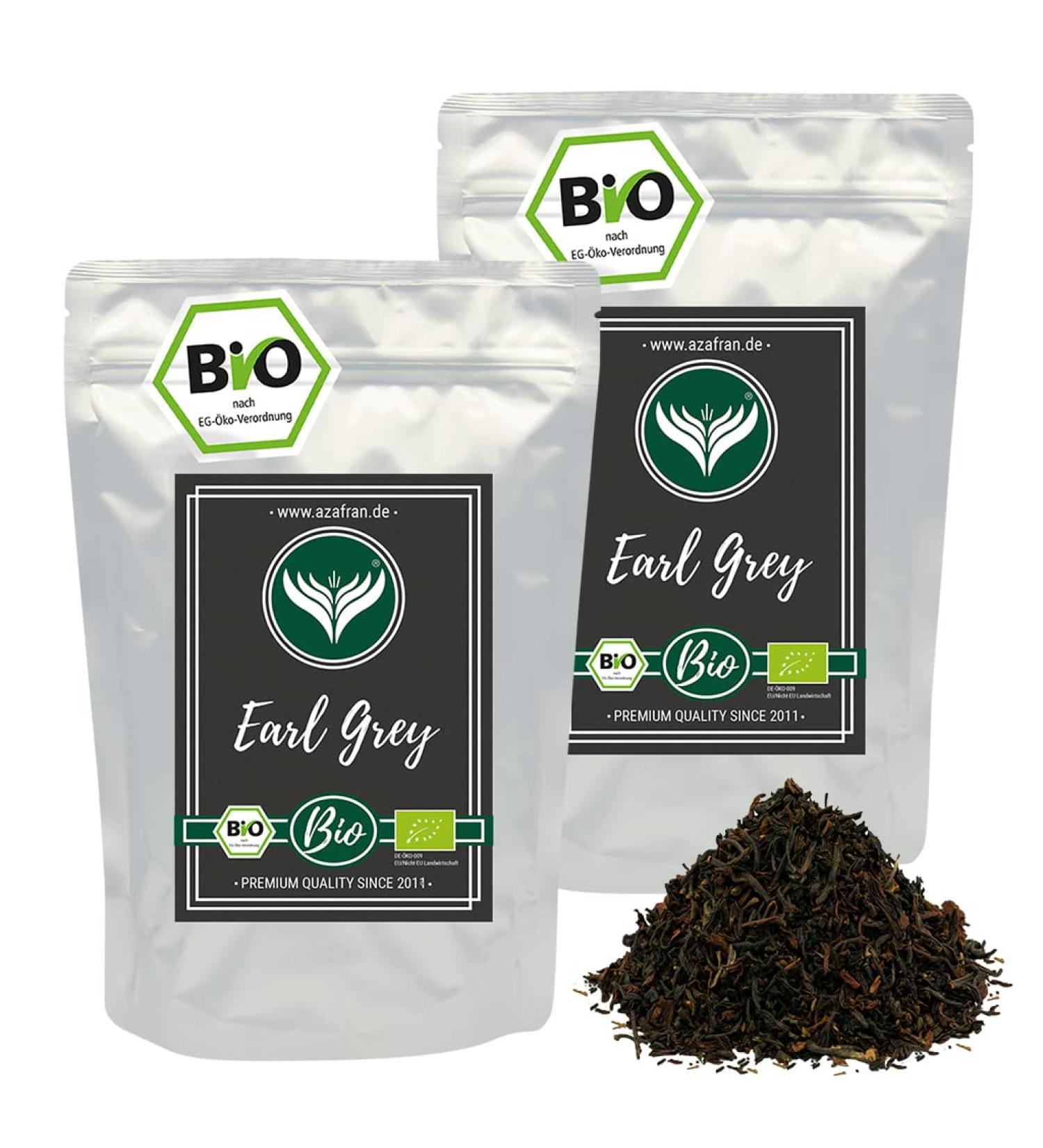 Buy Azafran ORGANIC Earl Grey Black Tea - Darjeeling Black Tea with Bergamot Oil - Loose 1kg for International Shipping - Buy Online on GoSupps.com