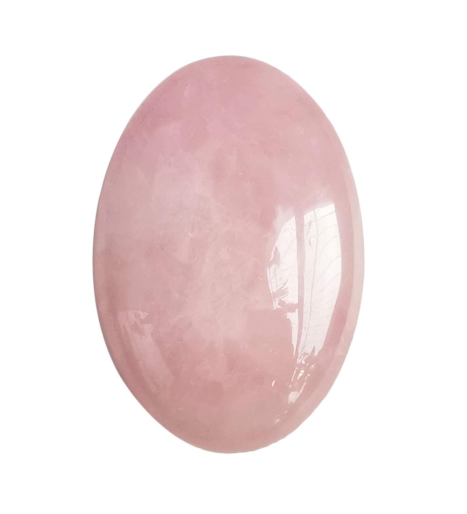 Manekieko Natural Rose Quartz Worry Stones - Healing Oval Palm Pocket Massage Energy Crystal - International Shipping Available - Buy Online on GoSupps.com