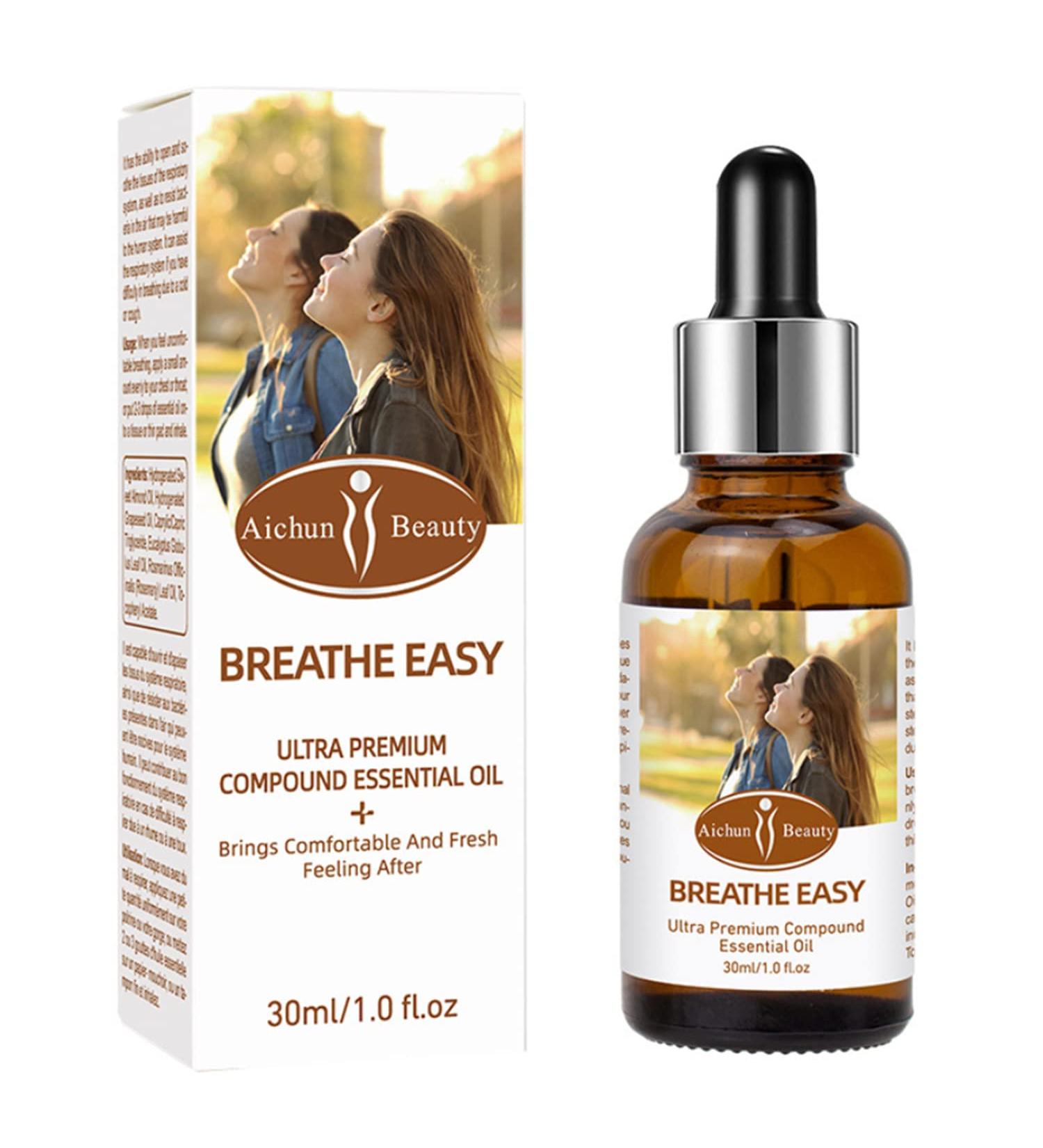 AICHUN BEAUTY Breath Easy Essential Oil Inhale Serum Assist Respiratory System Due Cold 30ml/1fl.oz - Buy Online on GoSupps.com