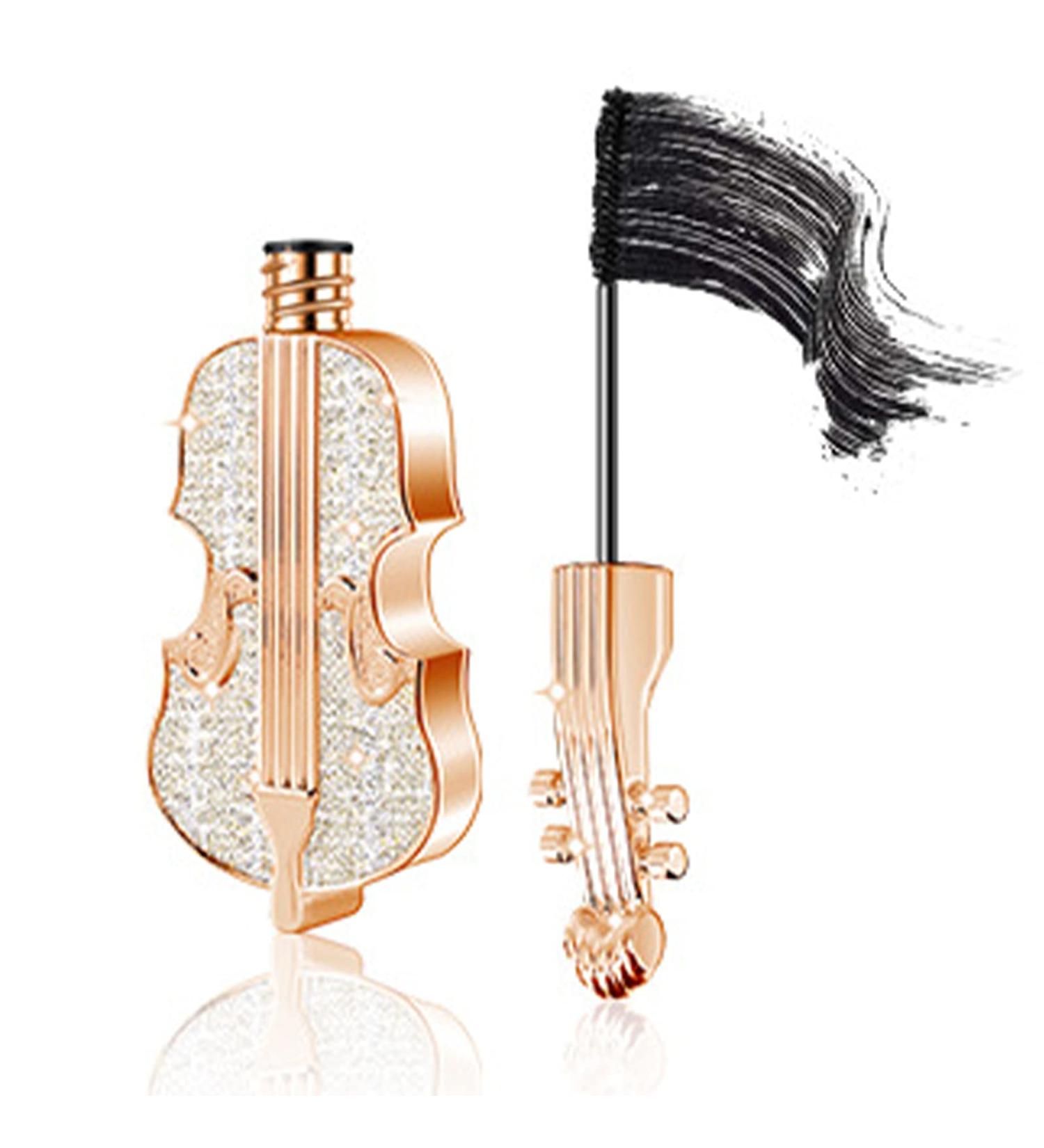 Gireatick 4D Silk Fiber Mascara in Black - Natural Thickening & Lengthening Formula | Violin Design with Diamond Detailing | Waterproof & Long Lasting | Voluminous Makeup | Perfect Festival Gift - Buy Online on GoSupps.com