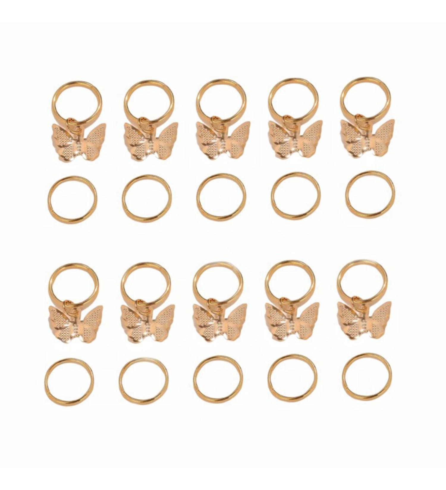 20PCS Hair Beads For Women Braids Jewelry For Hair Dreadlocks Accessories Metal Gold Silver Clips For Hair Braiding Beard Decoration For Girls Women one color A - Buy Online on GoSupps.com