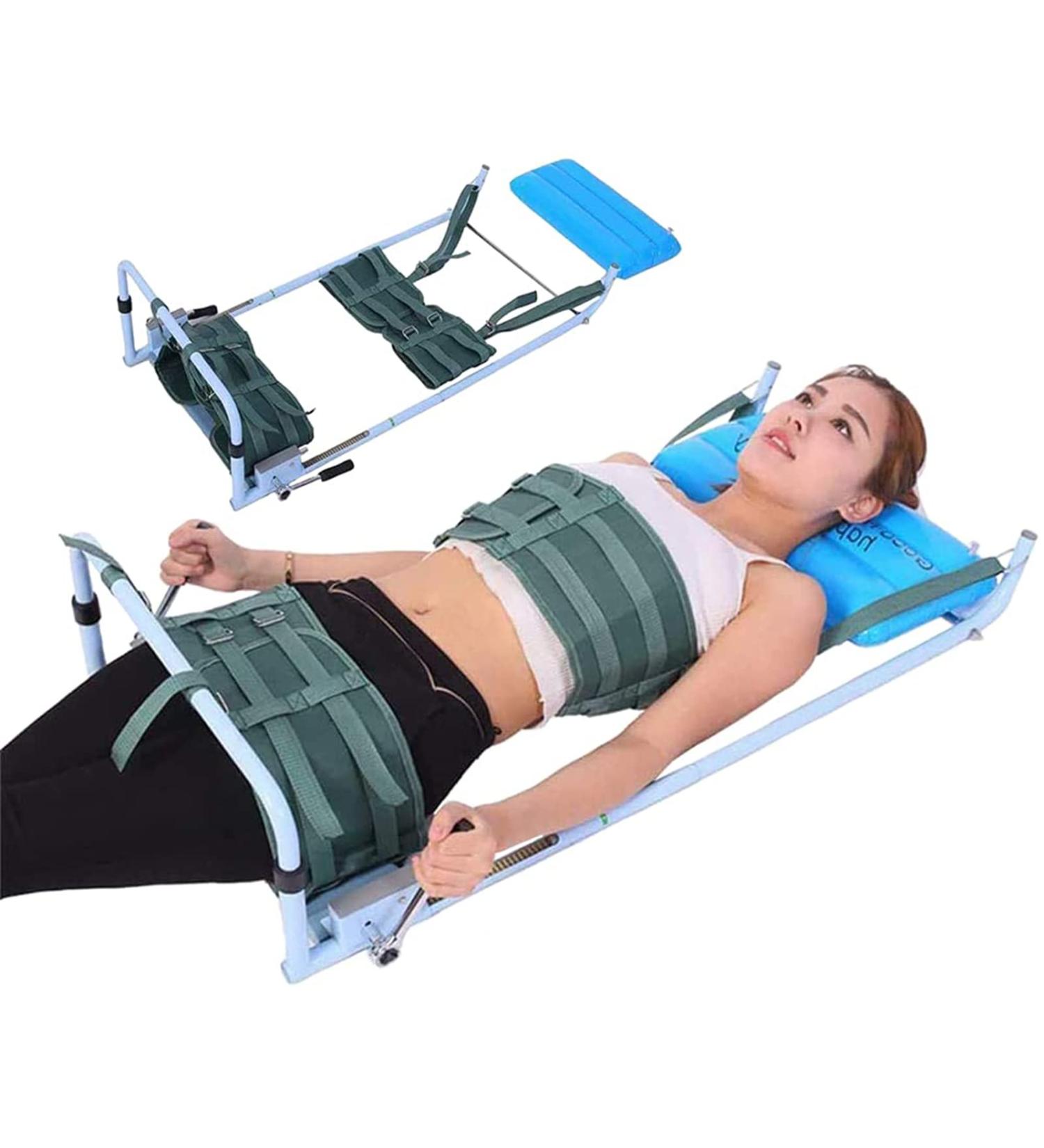 WOLWES Lumbale Traction Device - Portable Back Hull for Lumbago Relief - Low Back Pain Treatment Black - Buy Online on GoSupps.com