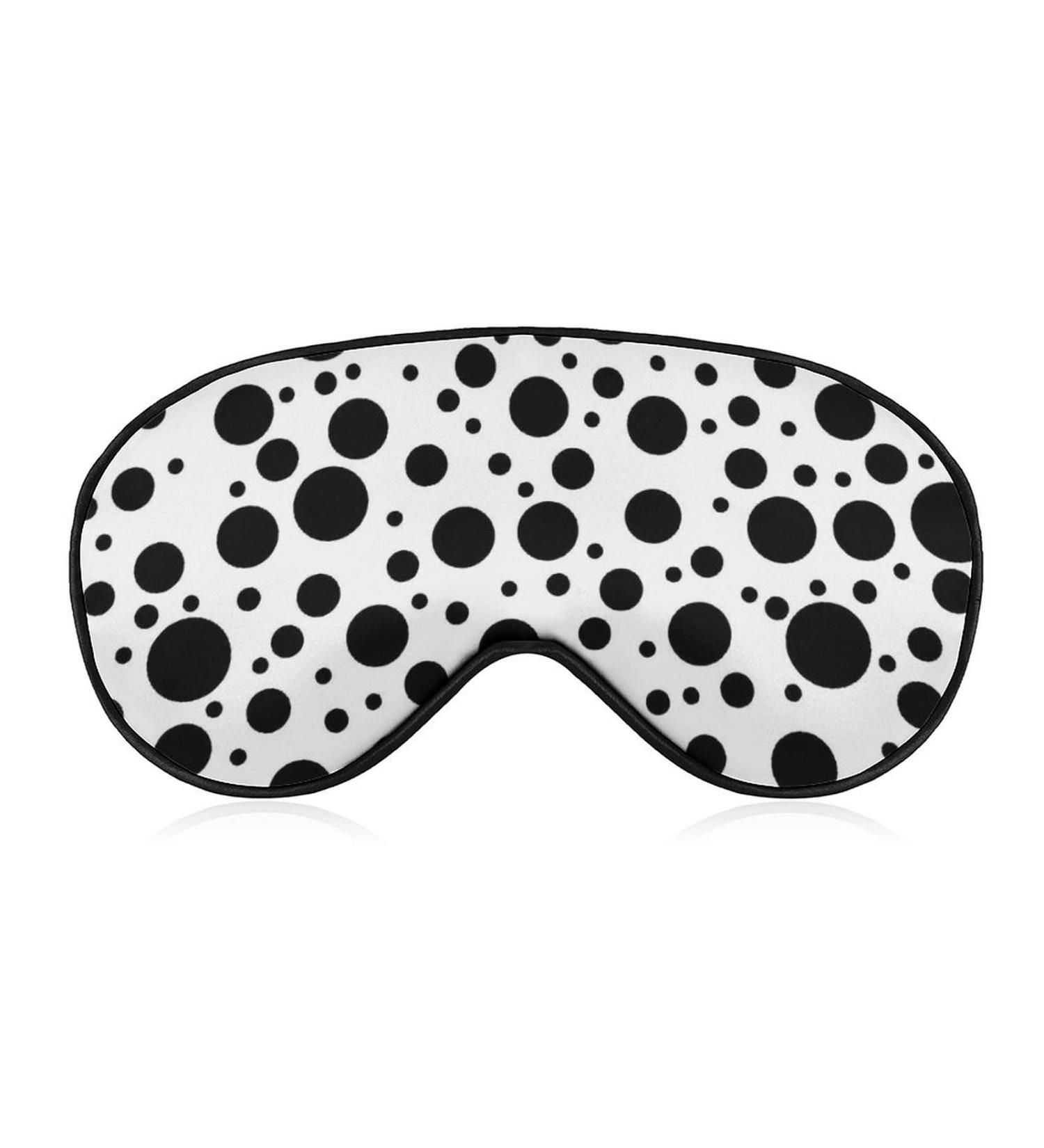 Chaotic Black Dots Sleep Mask for Women | Adjustable Eye Shades Cover with Elastic Strap - Perfect for Sound Sleep - Buy Online on GoSupps.com