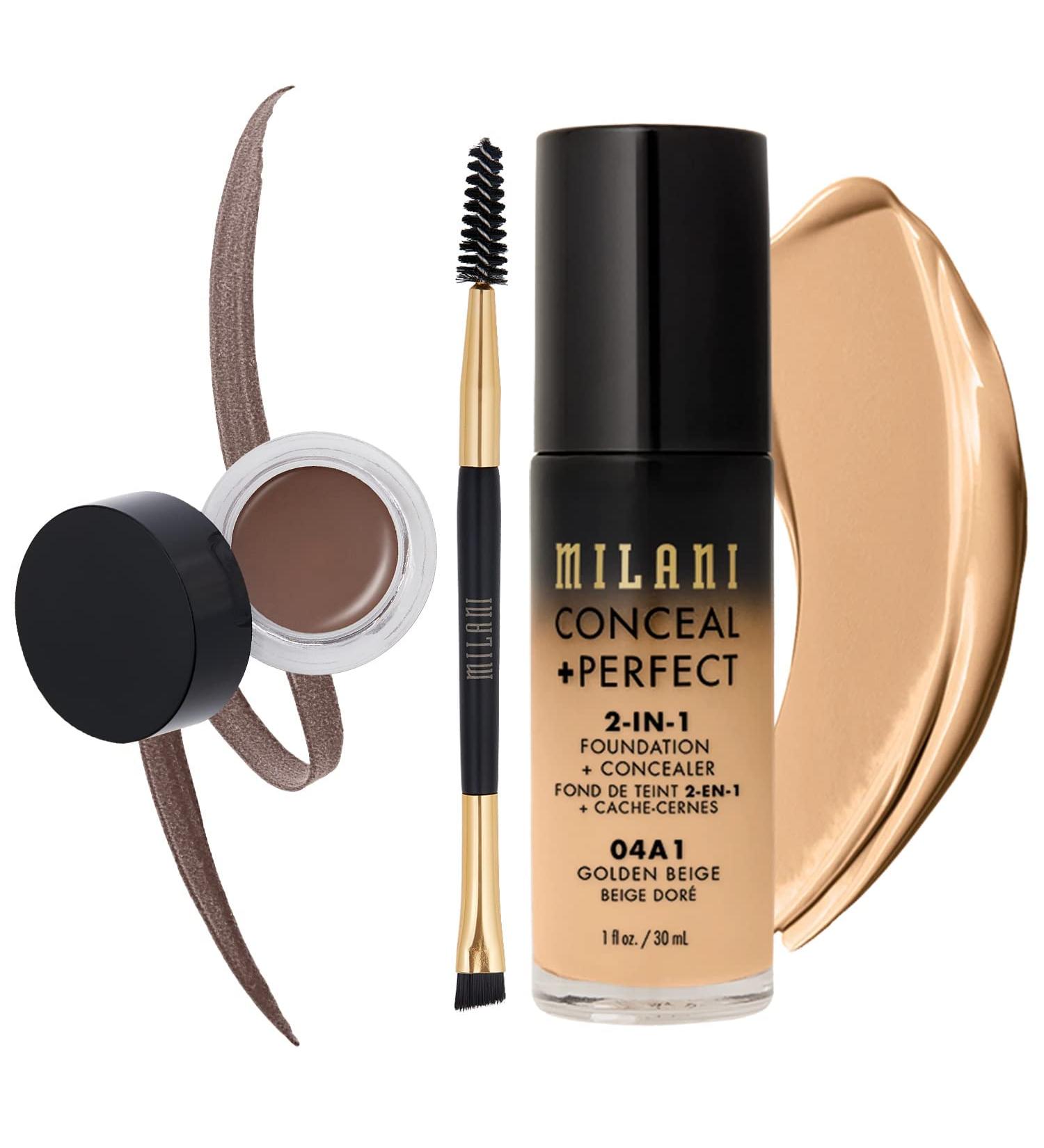 Milani 2-in-1 Foundation/Concealer (Golden Beige) & Brow Color (Dark Brown) - Shop Now! - Buy Online on GoSupps.com