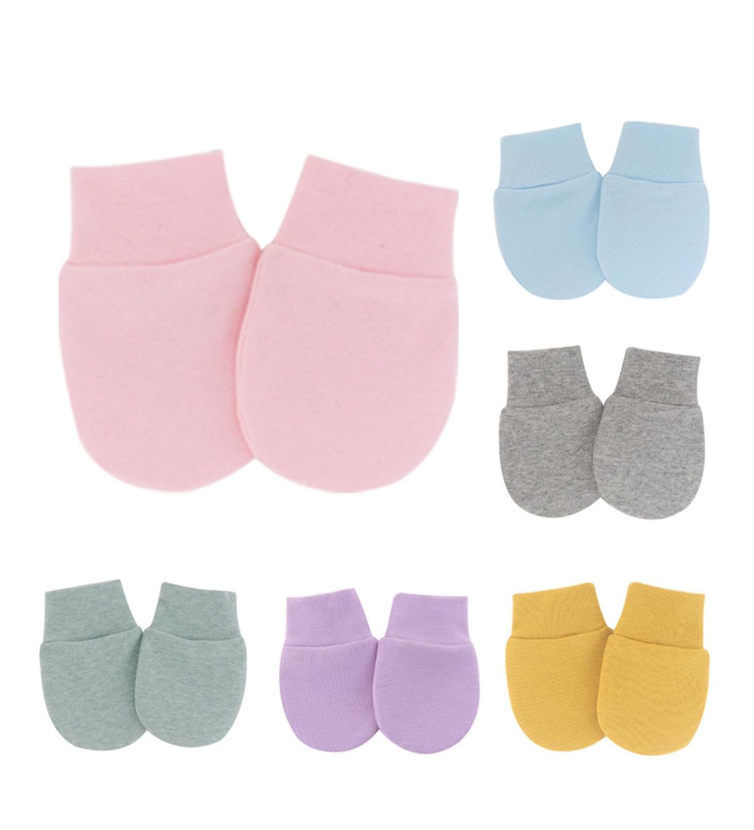 6 Pairs Newborn Baby Hand Mittens & Gloves Set - Personalized Anti-Scratch Winter Cotton Accessories for Boys and Girls - Unisex Baby Shower Gifts - Buy Online on GoSupps.com