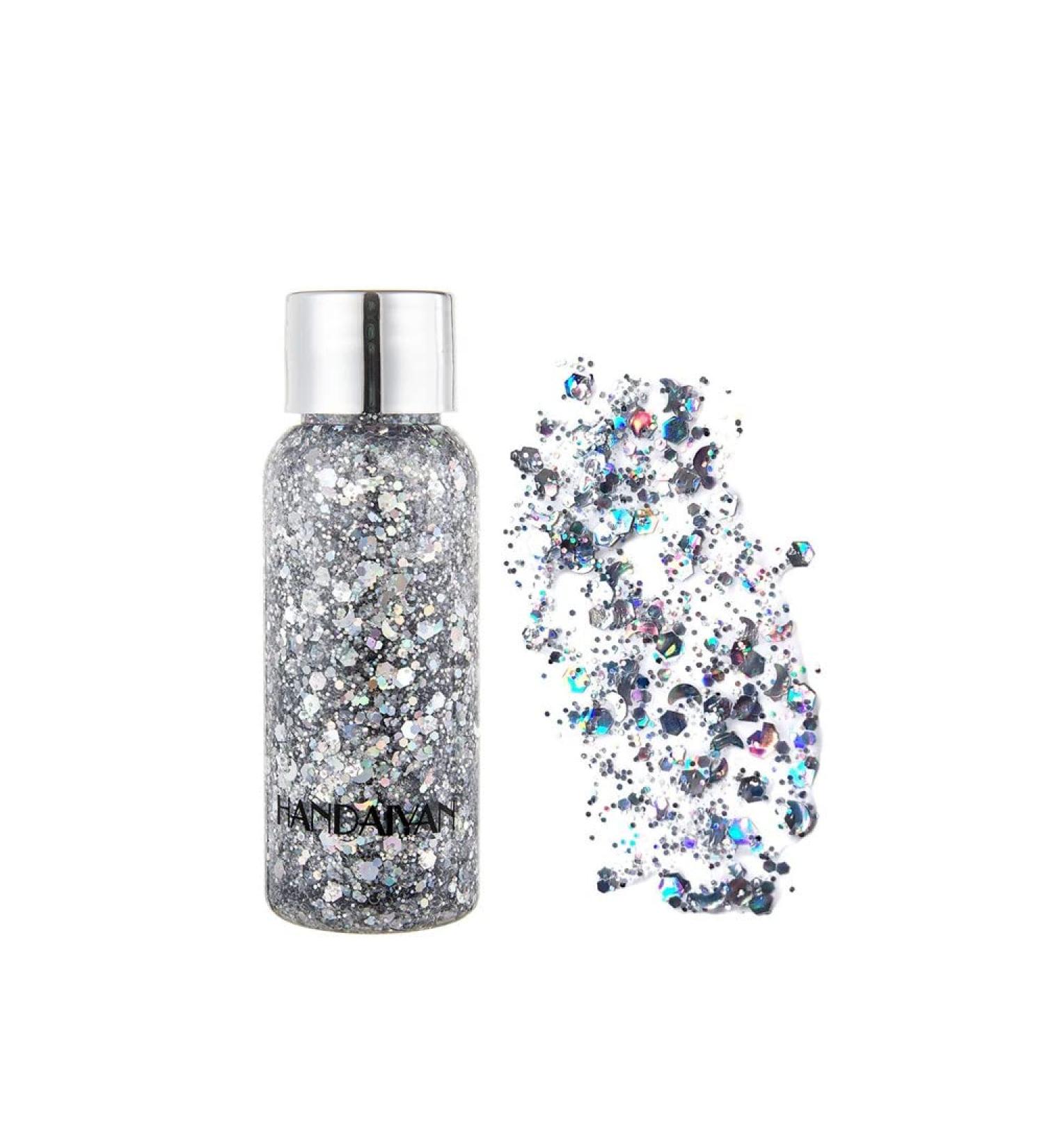 Hirock Sparkling Chunky Mermaid Body Glitter | Holographic Liquid Eyeshadow & Festival Makeup Accessories - Buy Online on GoSupps.com