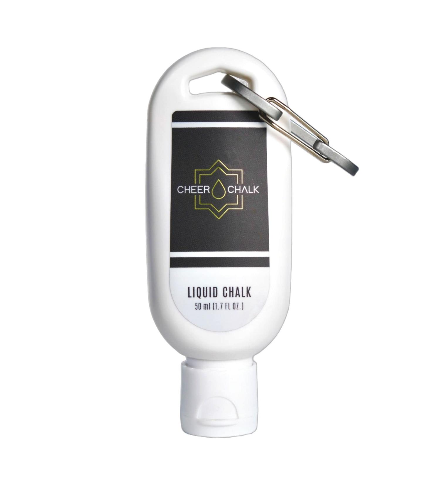 Cheer Chalk Liquid - Elite Cheerleading & Gymnastics Chalk - 50ml Bottle with Carabiner - Maximum Grip for Stunting - 1 Pack - Buy Online on GoSupps.com